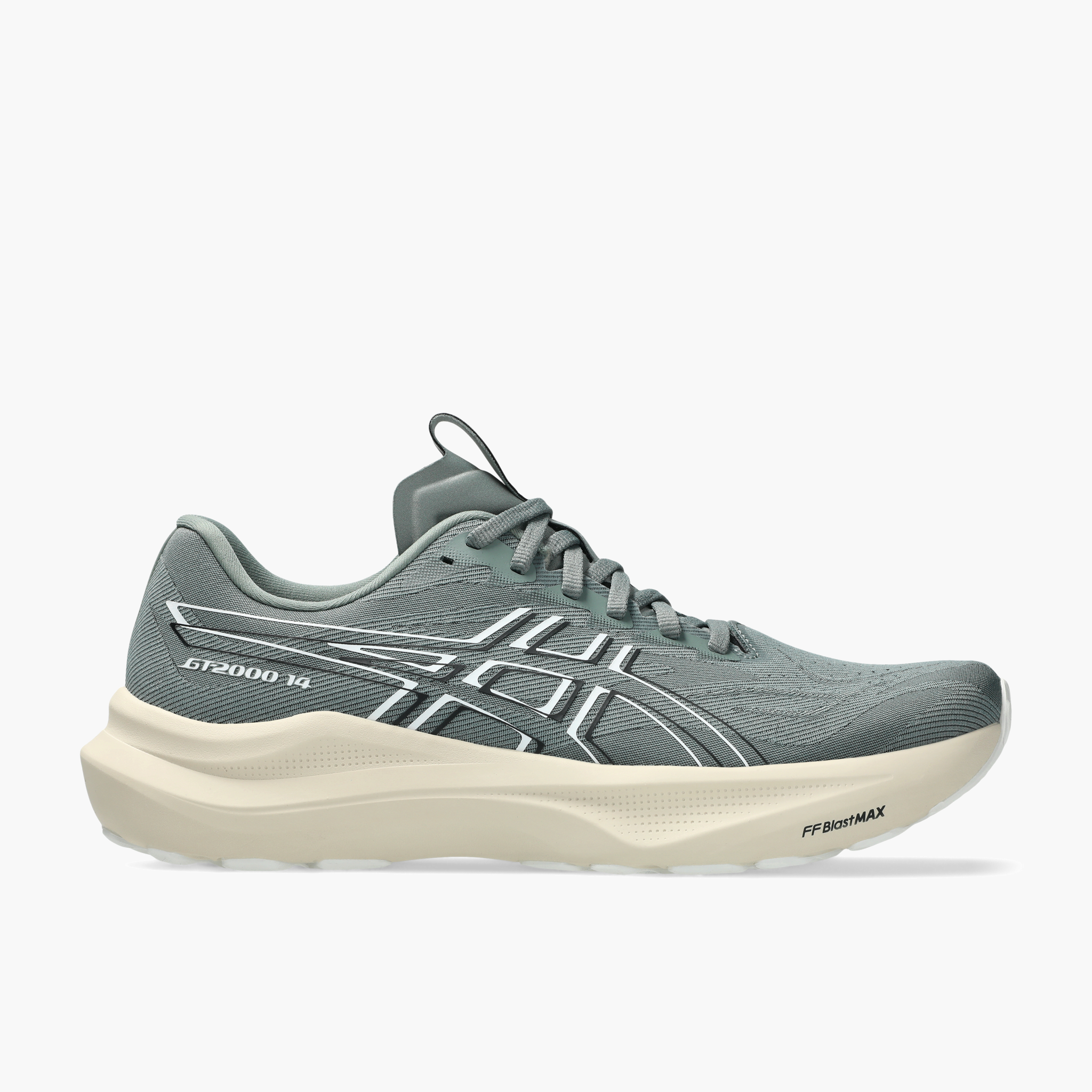 Lateral angle shot of Men's GT-2000 14 in Monument / White
