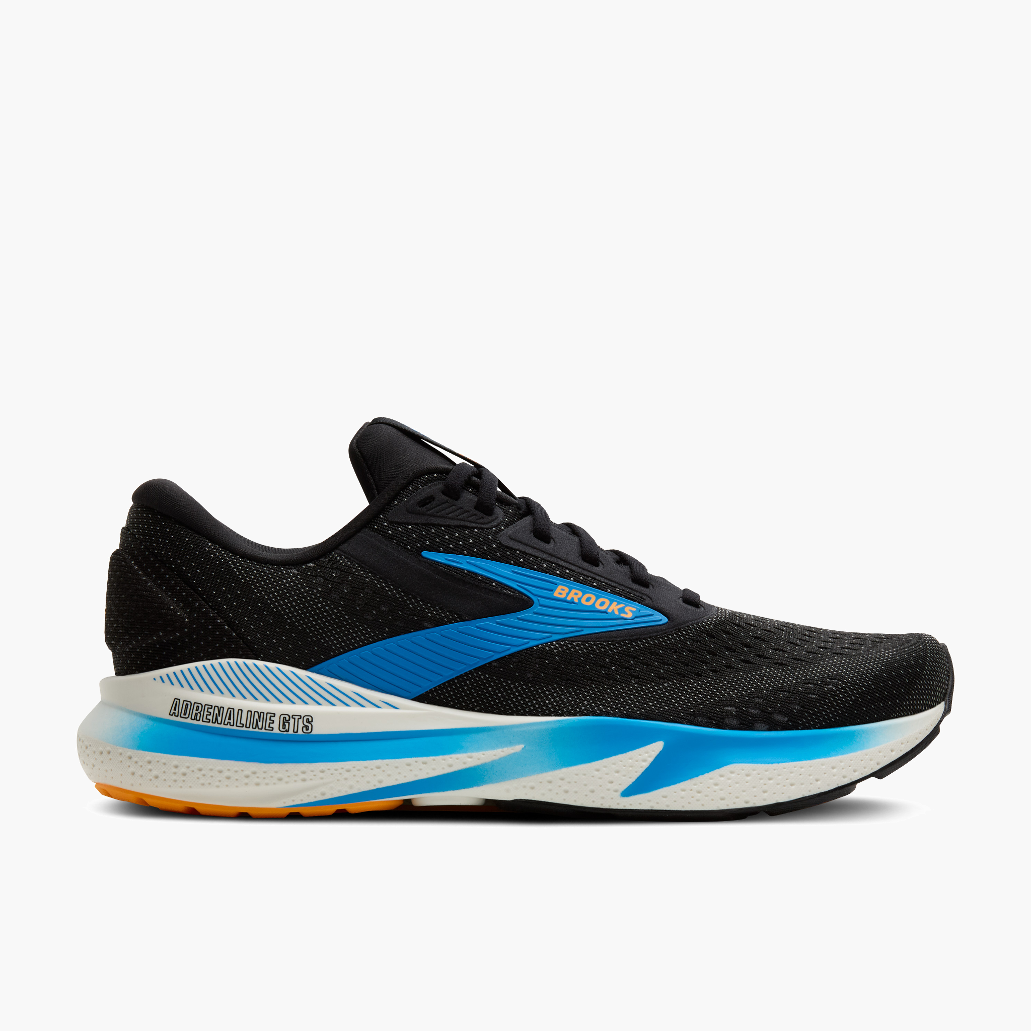 Lateral angle shot of Men's Adrenaline GTS 24 in Black / Ebony / Cloissonne