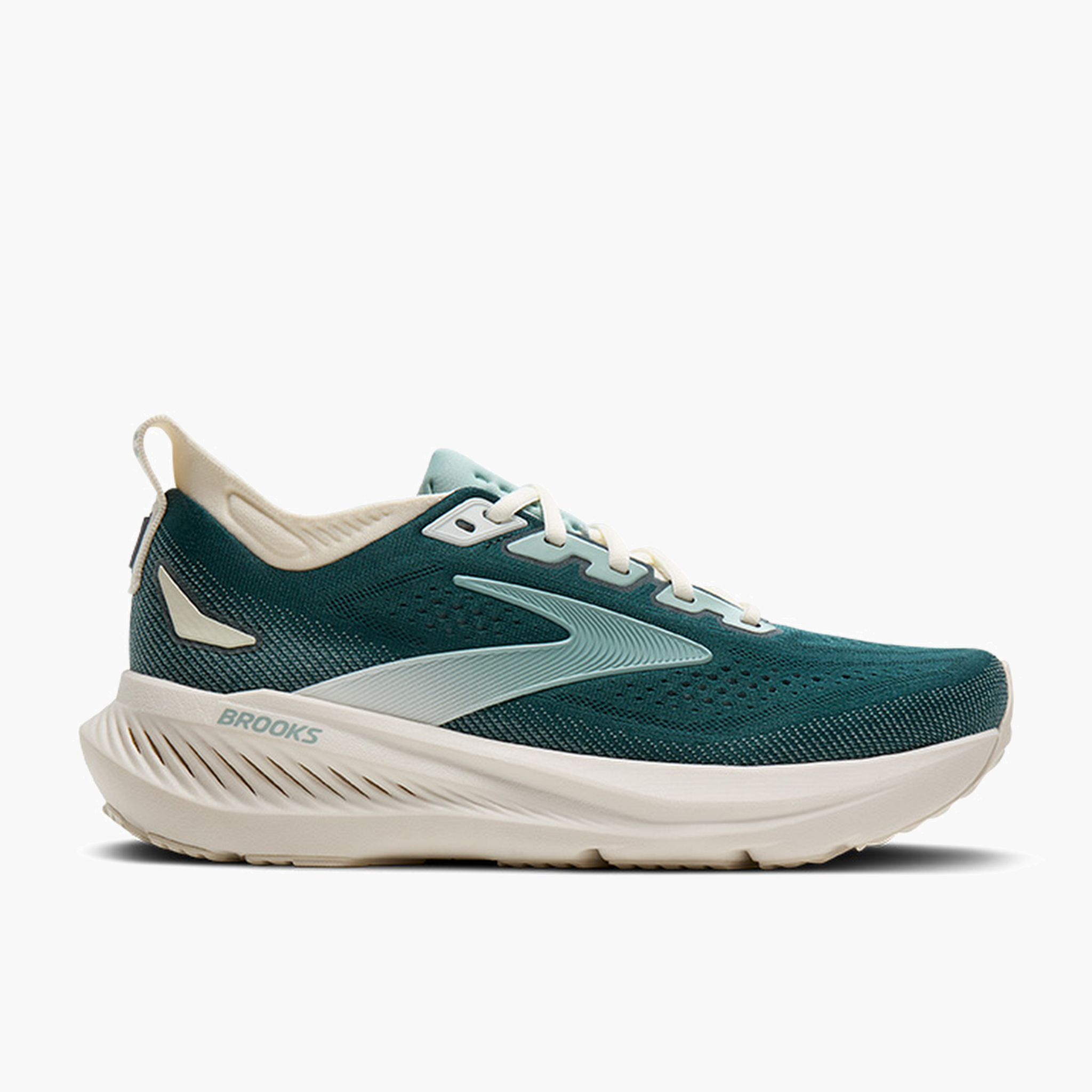 Lateral angle shot of Men's Glycerin 23 in Atlantic Deep / Greymist / Coconut