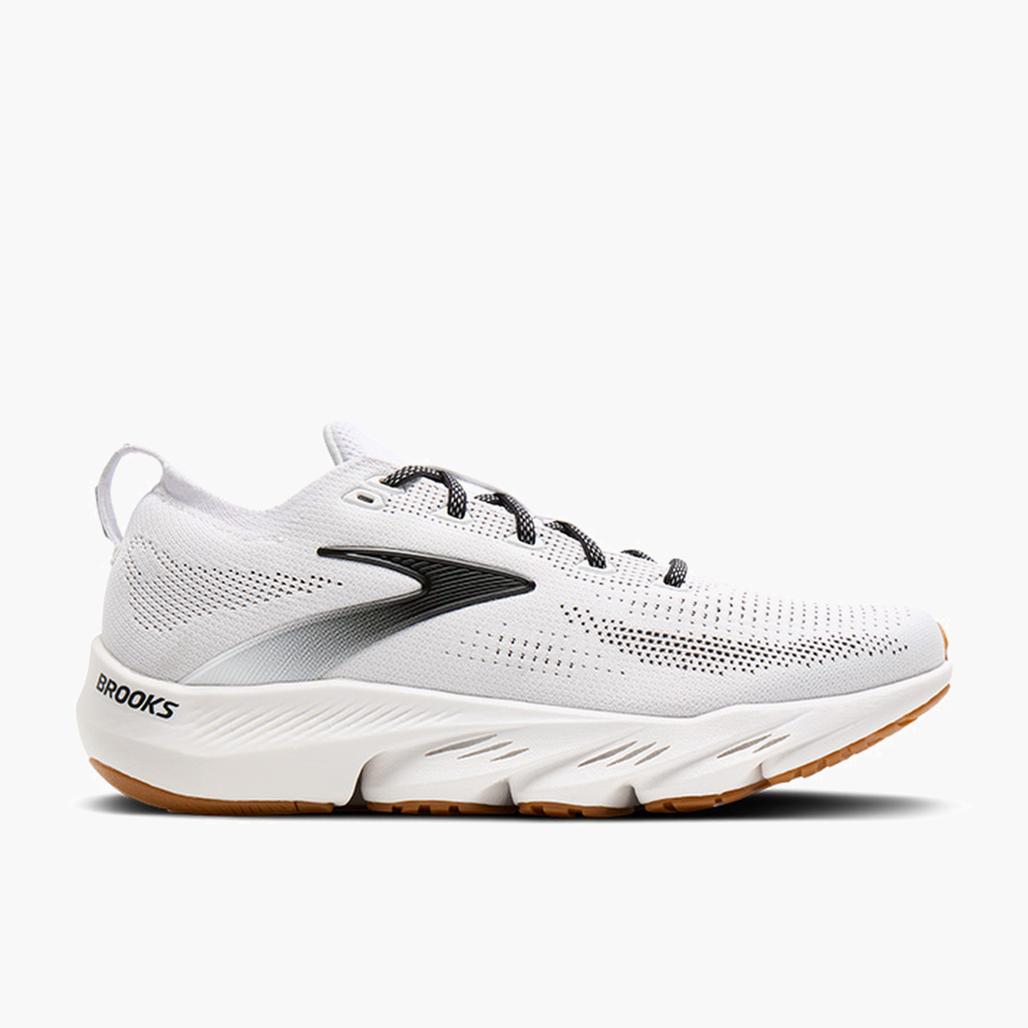 Lateral angle shot of Men's Glycerin Flex in White / Black / Gum