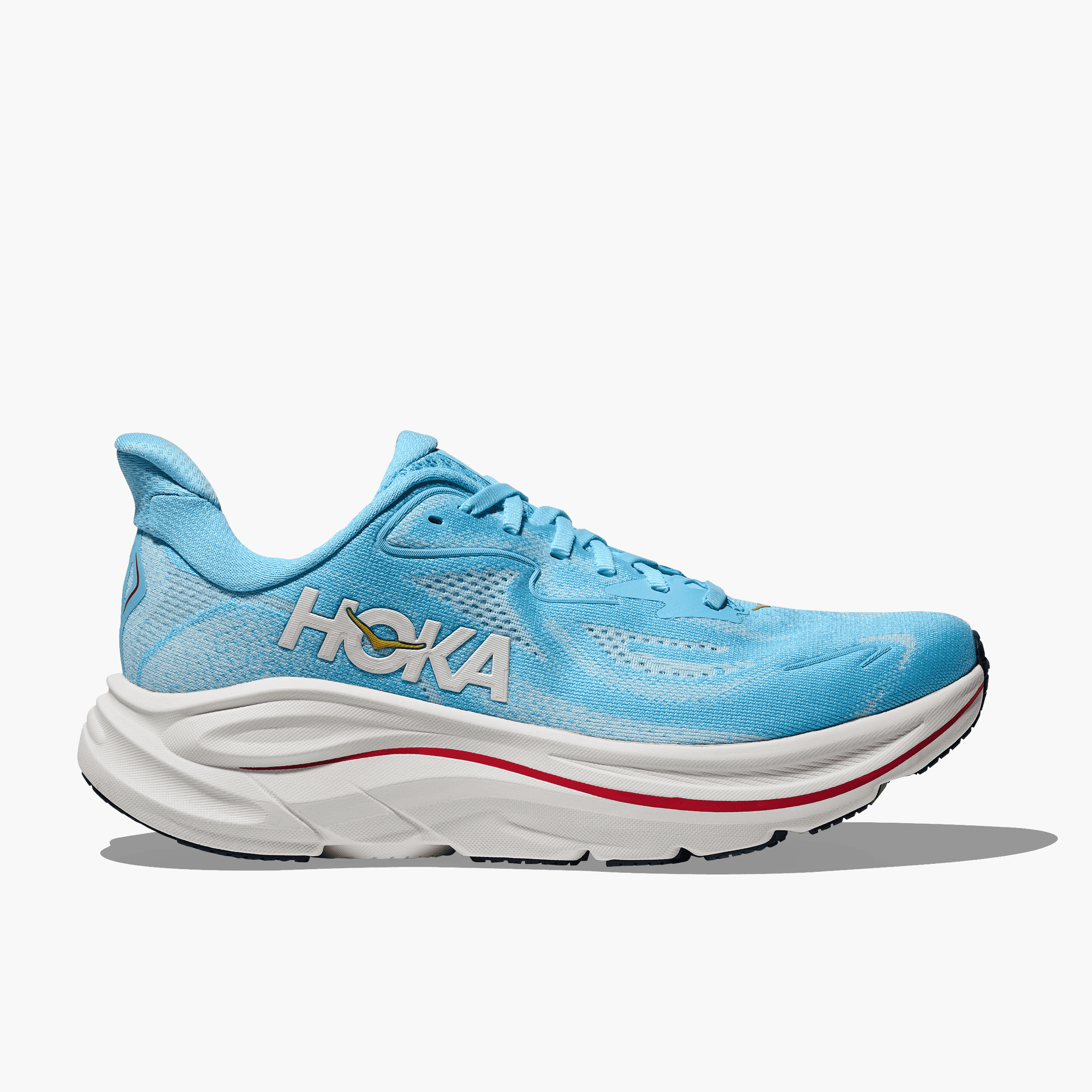 Lateral angle shot of Women's Clifton 10 in Soaring Blue / Frost