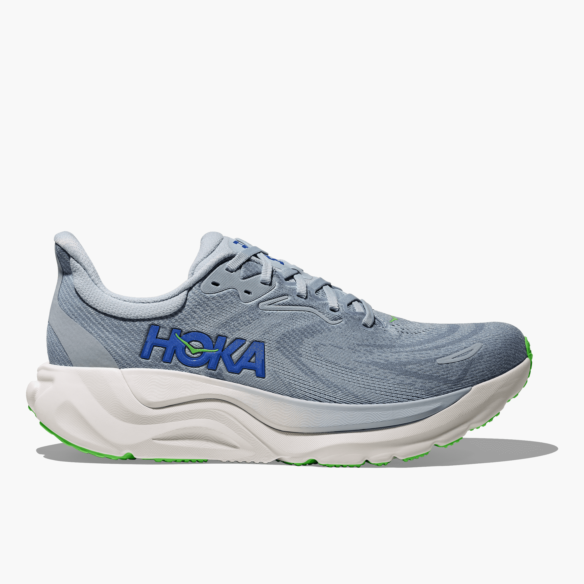 Lateral angle shot of Men's Arahi 8 in Mineral Blue / Washed Blue