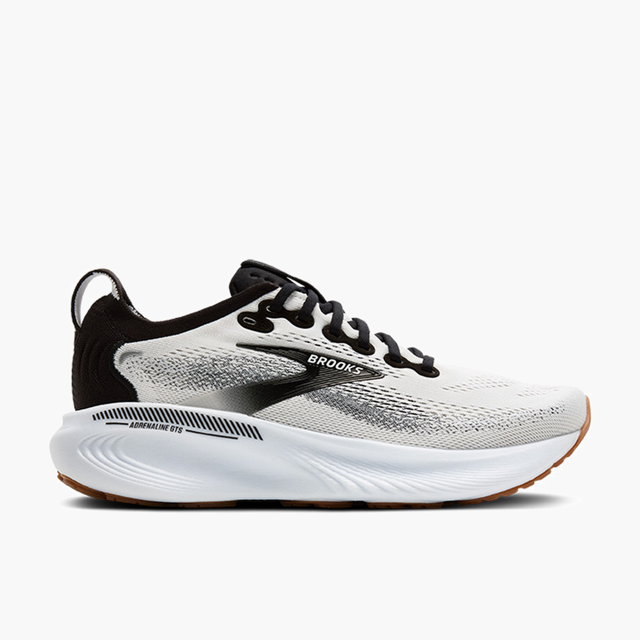 Lateral angle shot of Women's Adrenaline GTS 25 in White / Black / White