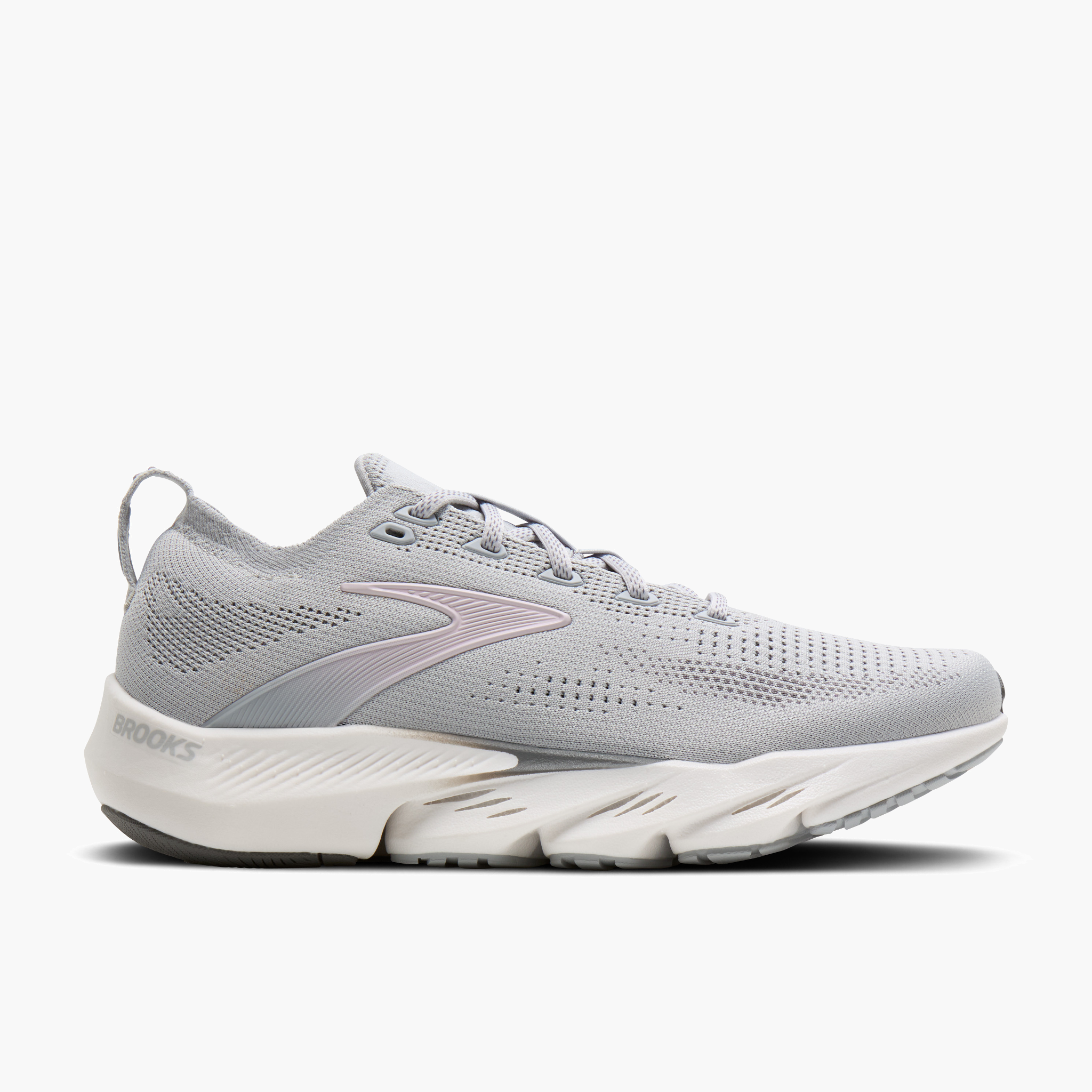 Lateral angle shot of Women's Glycerin Flex in Harbor Mist / Poppy Seed / Pink