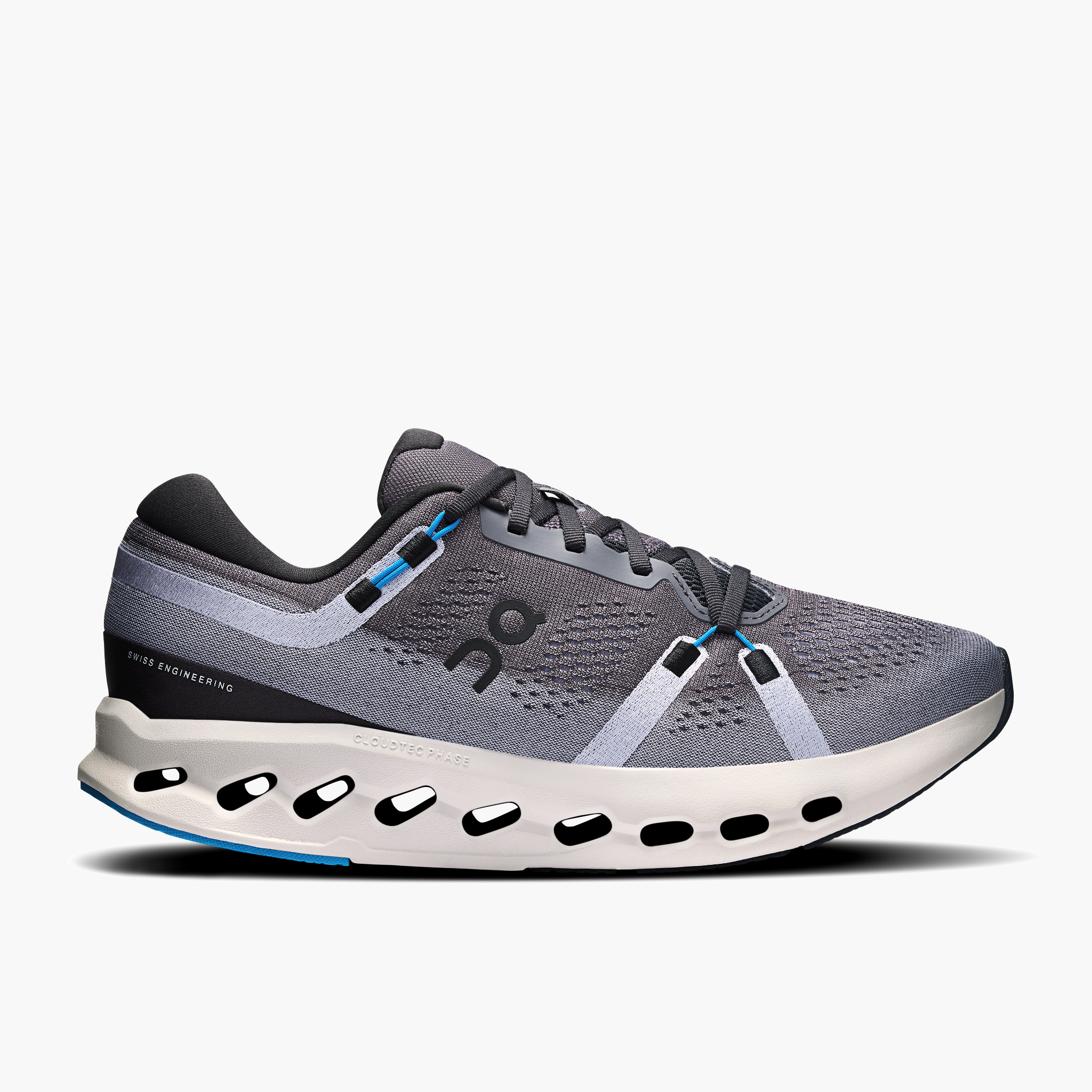 Lateral angle shot of Men's Cloudsurfer 2 in Black / Malibu