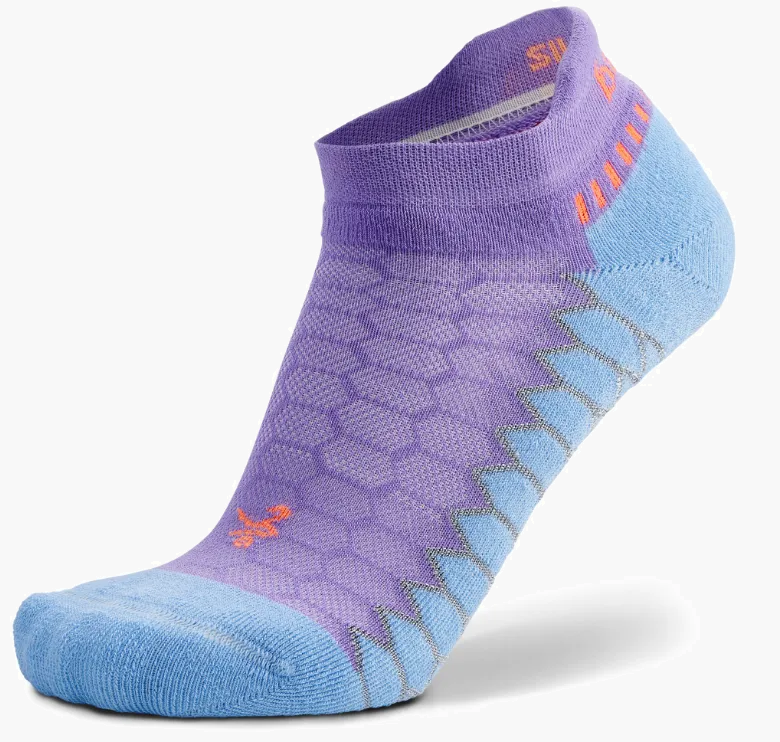 Silver No Show Socks in Lavender - 1