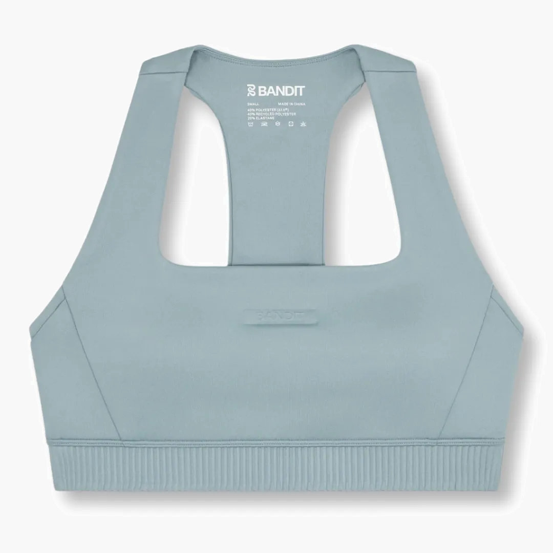 Stamina-V Square Neck Run Bra in Tranquil Blue - 1