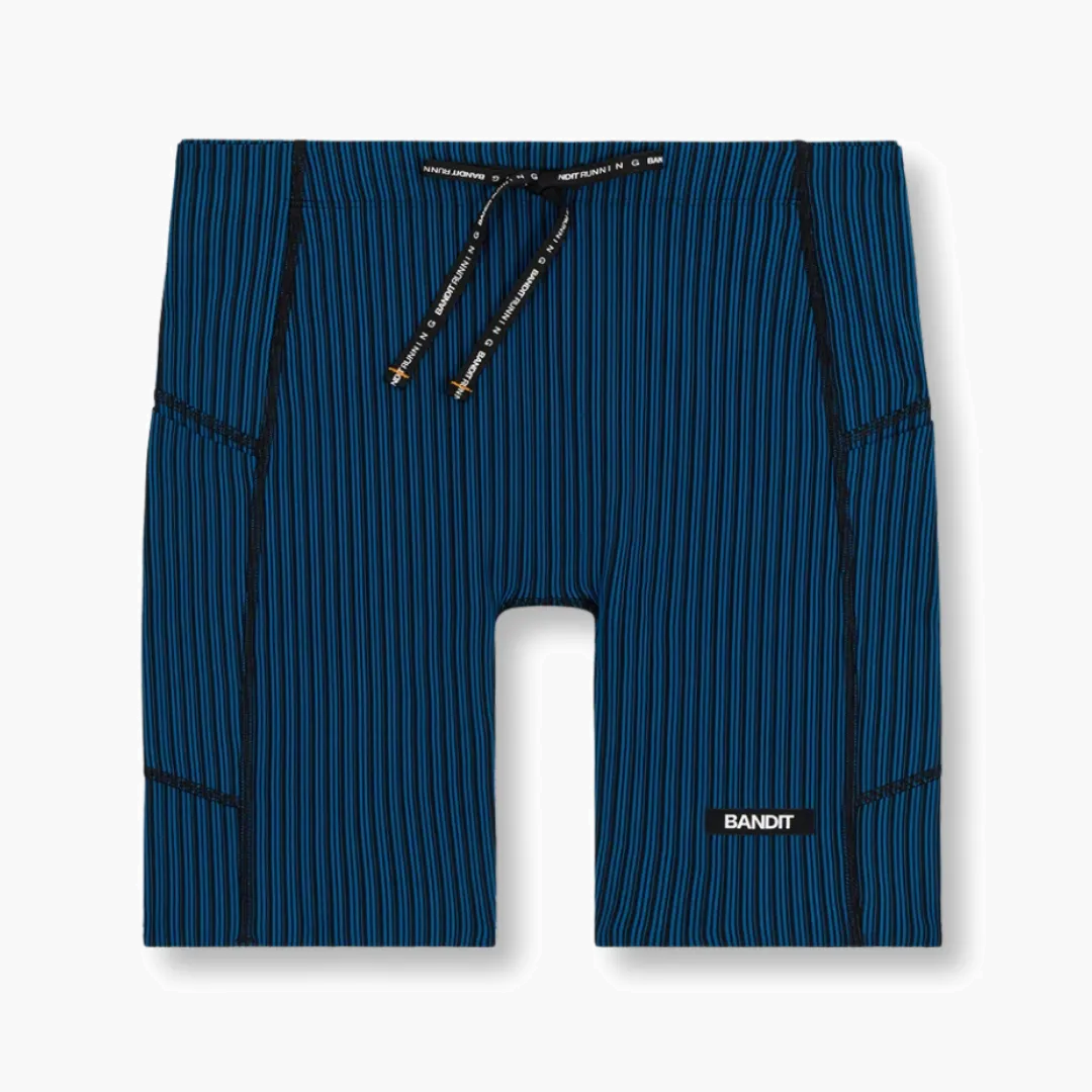 Men s Striped Cadence 7 Pocket Quarter Tights in Ink Blue / Black - 1