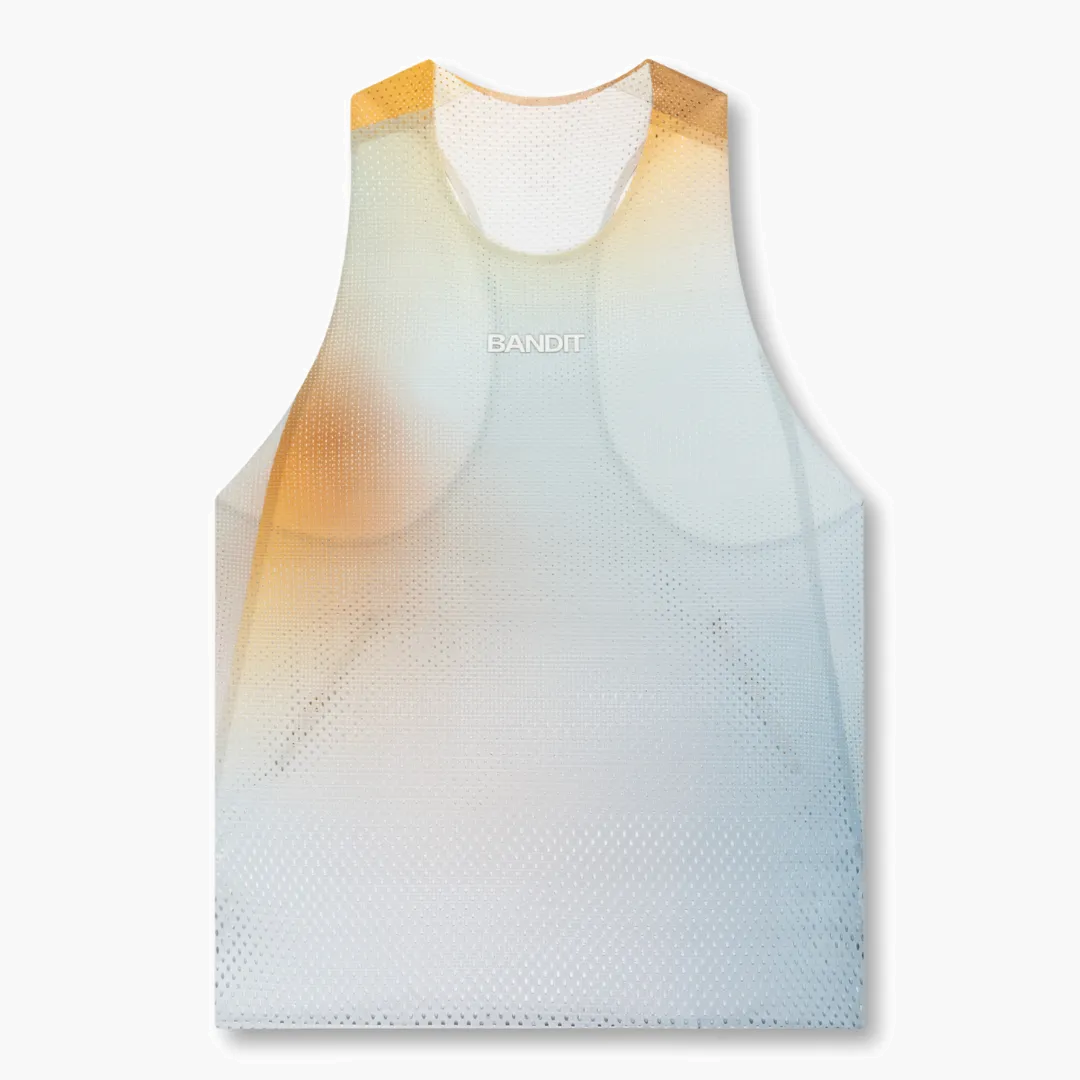 Men s Shredder Race Singlet with Flopack in Lagoon Multi - 1