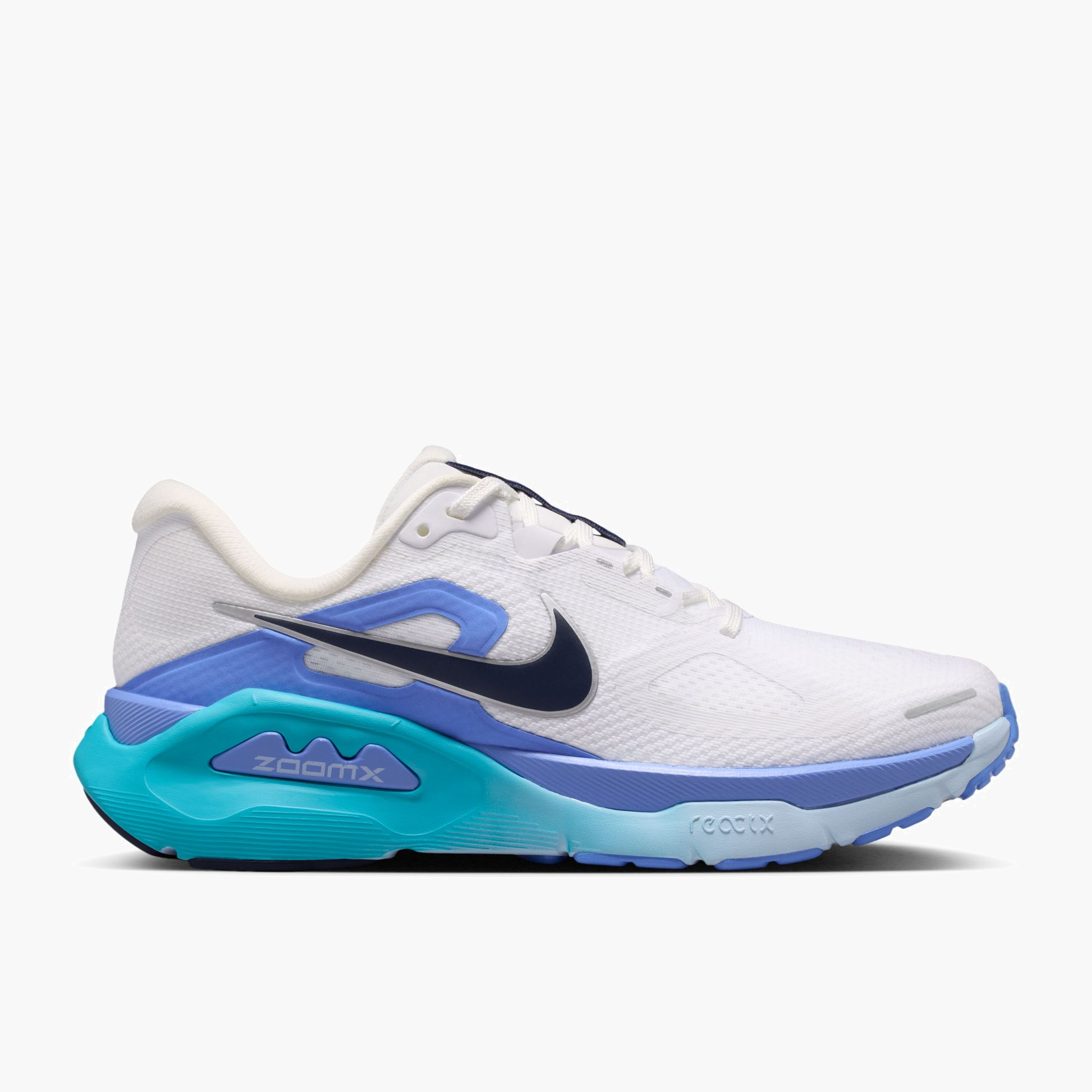 Lateral angle shot of Women's Structure Plus in White / Midnight Navy-Royal Pulse