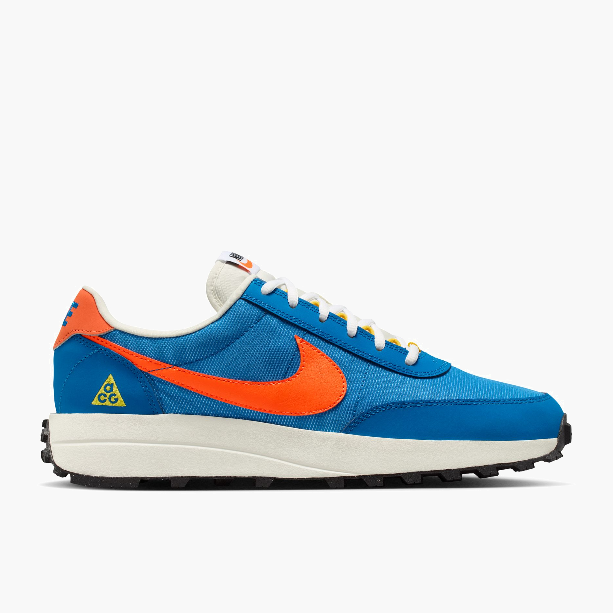 Lateral angle shot of Men's ACG LDV in Brilliant Blue / Turf Orange-Sail-White