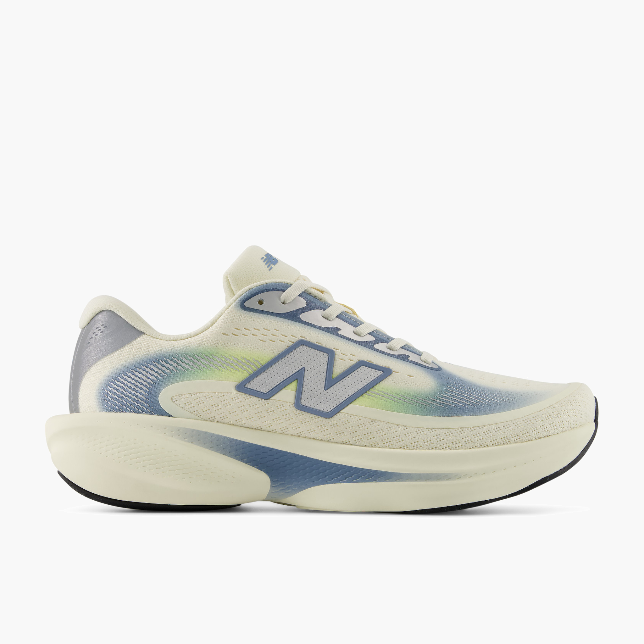 Lateral angle shot of Men's Ellipse v1 in Angora / Zincblue