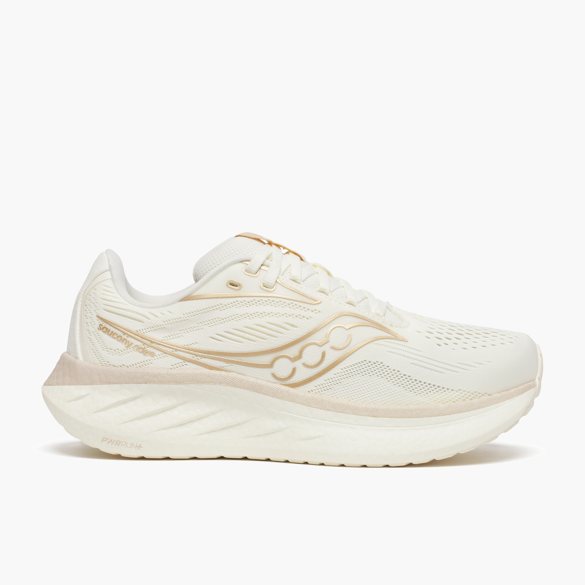 Lateral angle shot of Women's Ride 18 in Vanilla