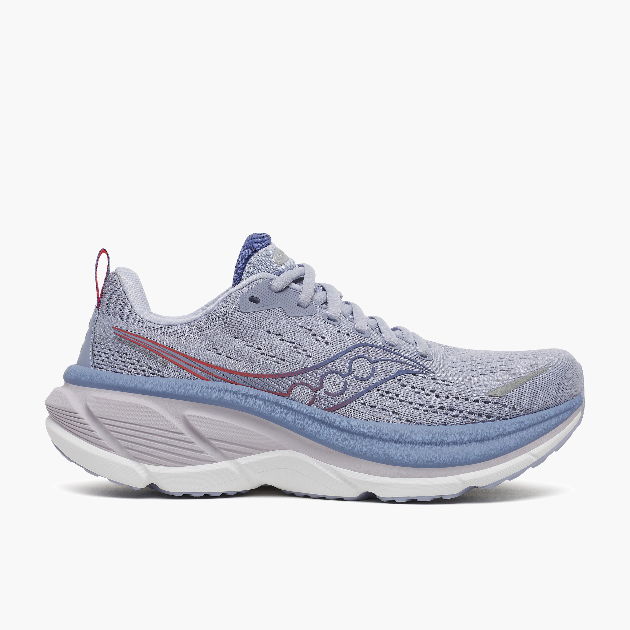 Lateral angle shot of Women's Hurricane 25 in Thistle / Aster