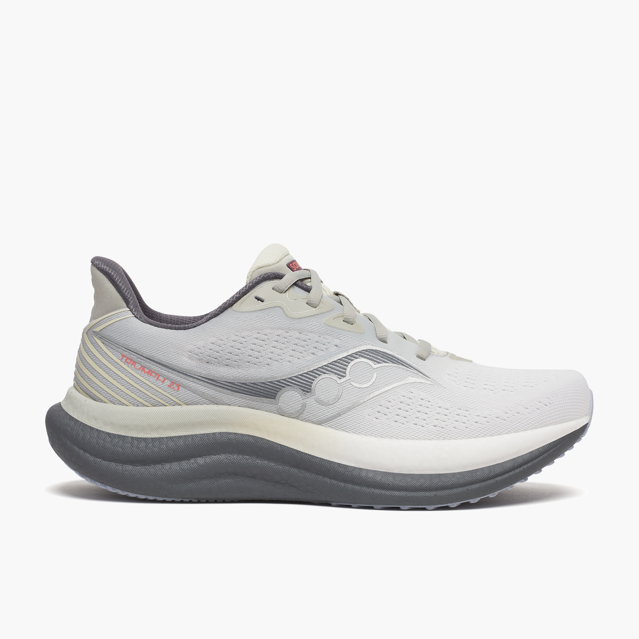 Lateral angle shot of Men's Triumph 23 in Grey / Shadow
