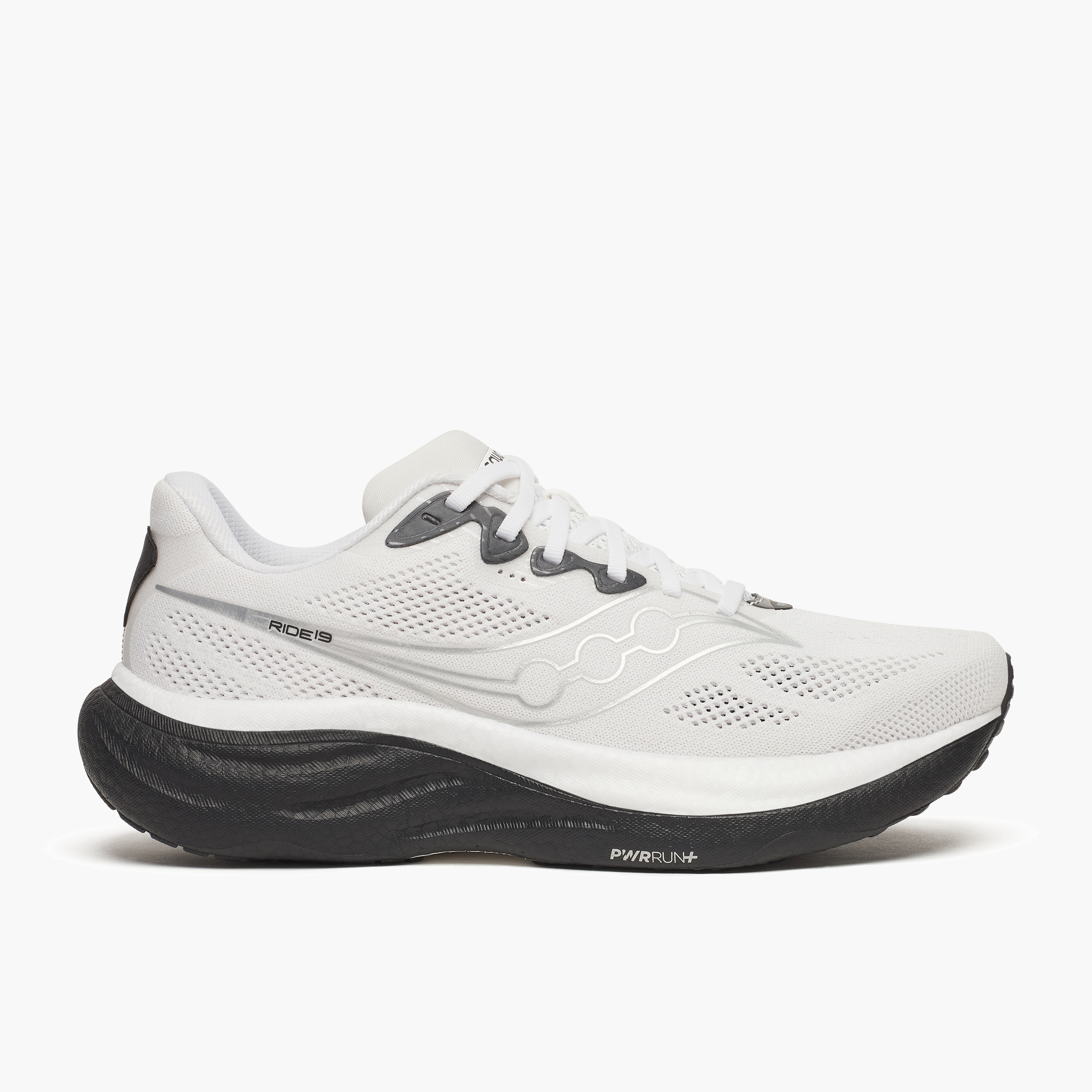 Lateral angle shot of Men's Ride 19 in White / Black