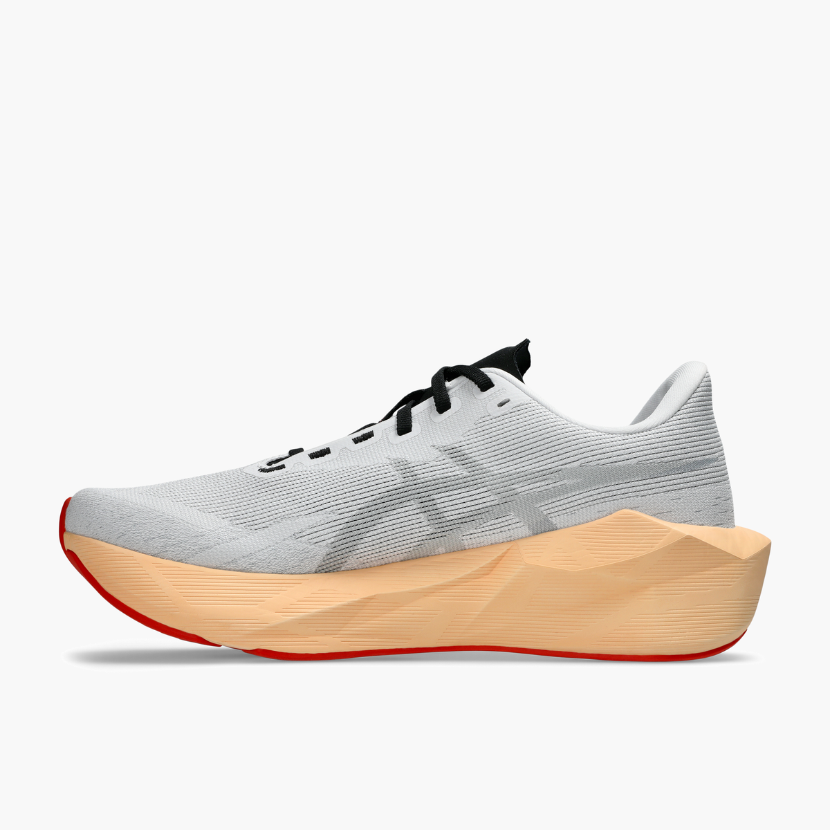 Medial angle shot of Men's Novablast 6 in White / Orange Glow