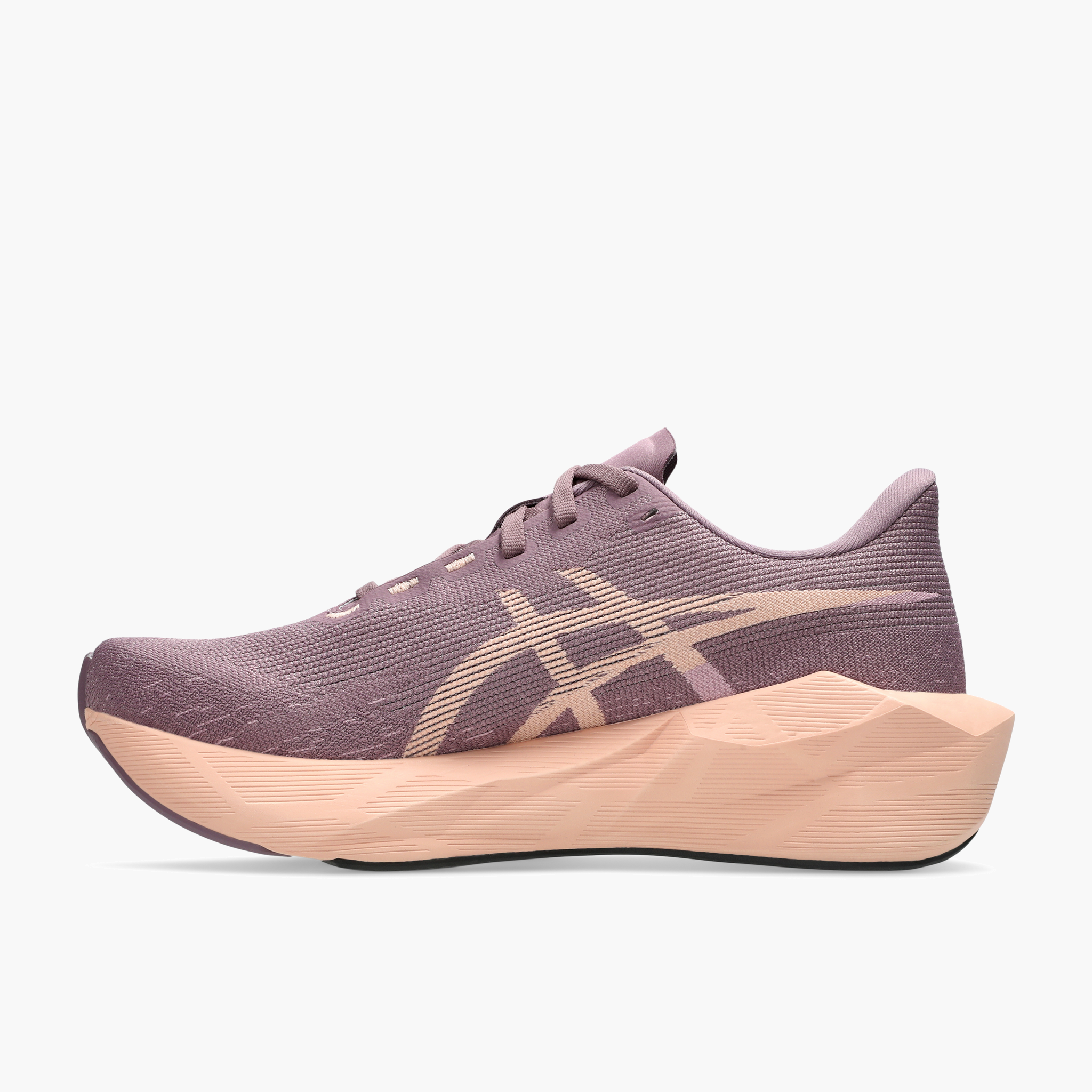 Medial angle shot of Women's Novablast 6 in Dusty Mauve / Cantaloupe