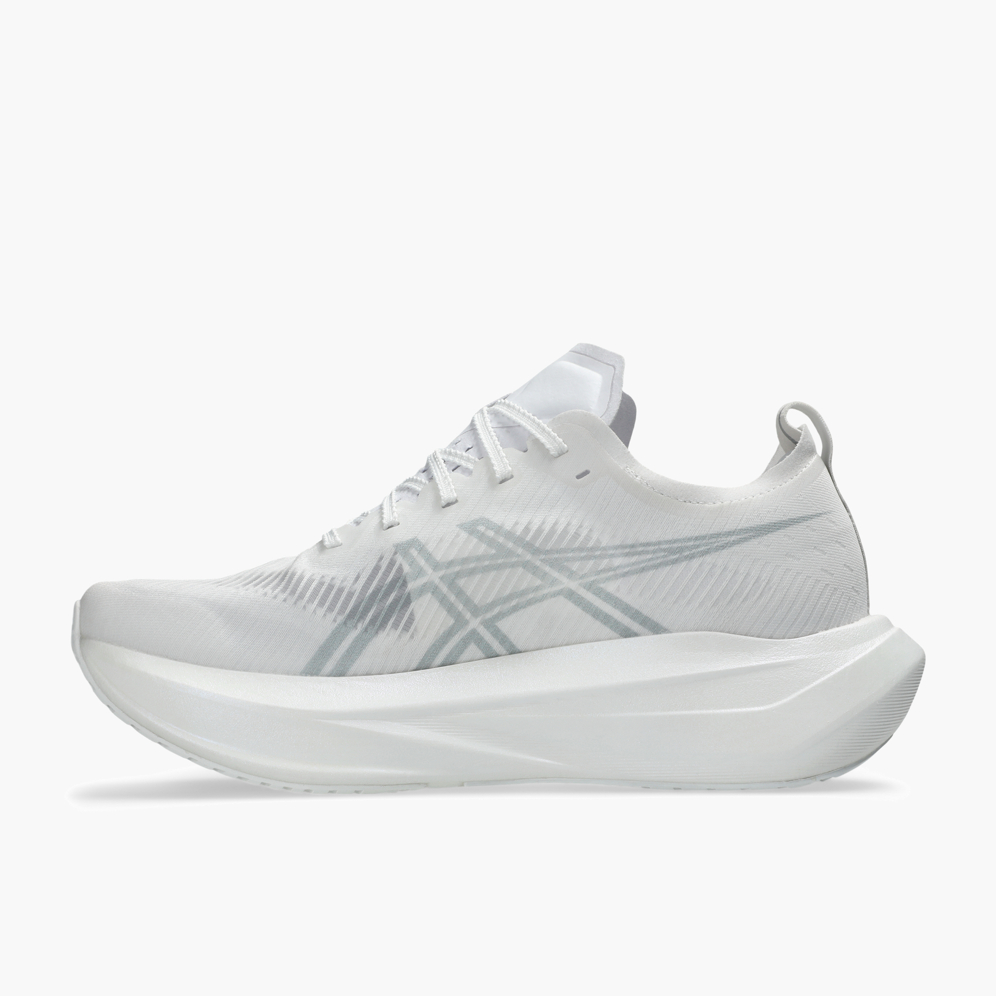 Medial angle shot of All Gender Megablast in White / Piedmont Grey