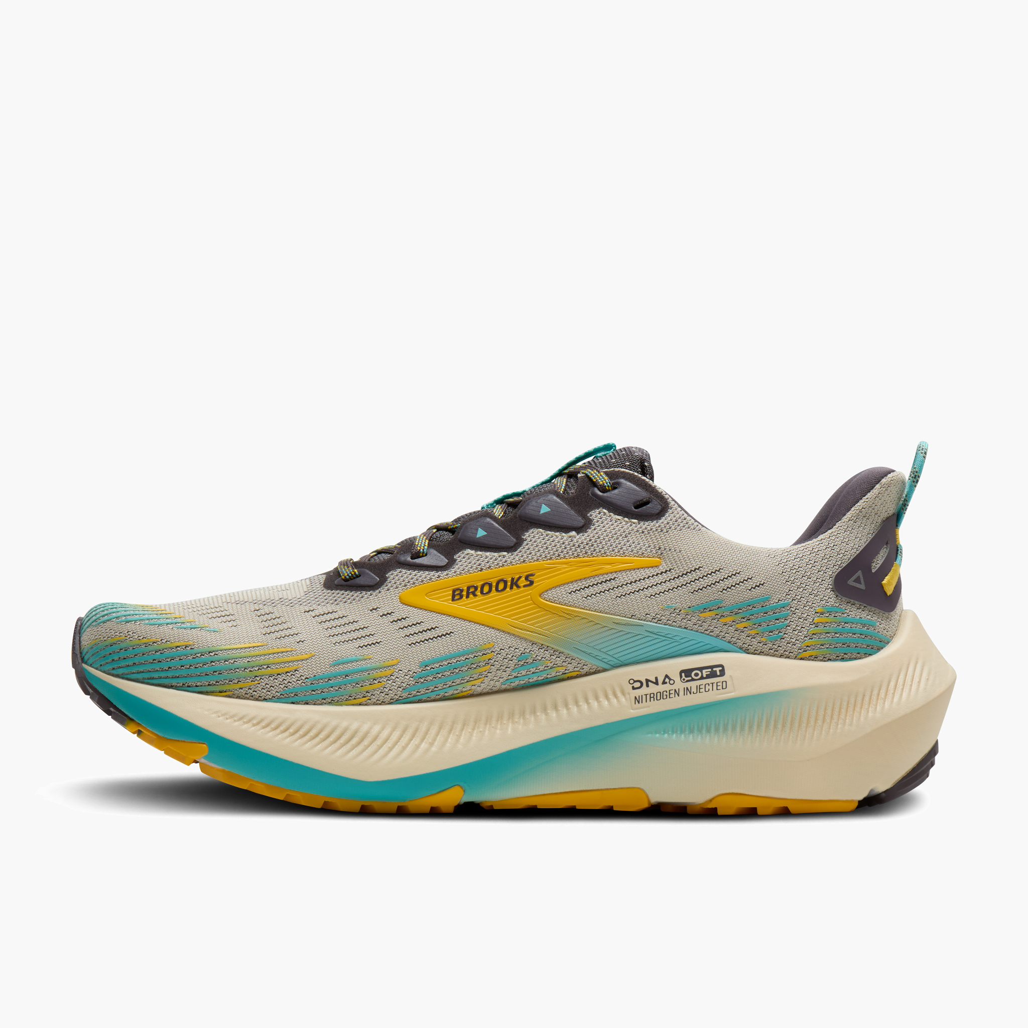 Medial angle shot of Men's Ghost Trail in Bleached Sand / Rabbit / Bluefish
