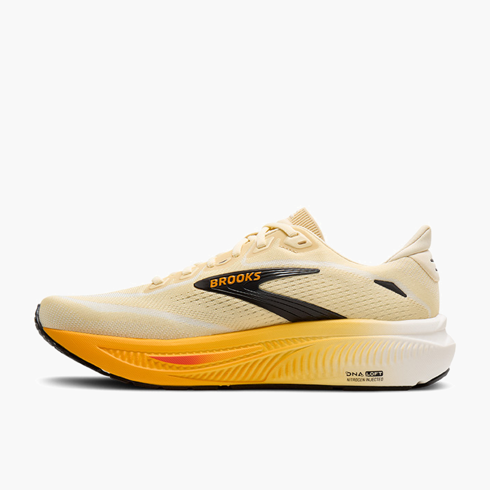 Medial angle shot of Men's Ghost 18 in Rutabaga / Tigerlily / Orange