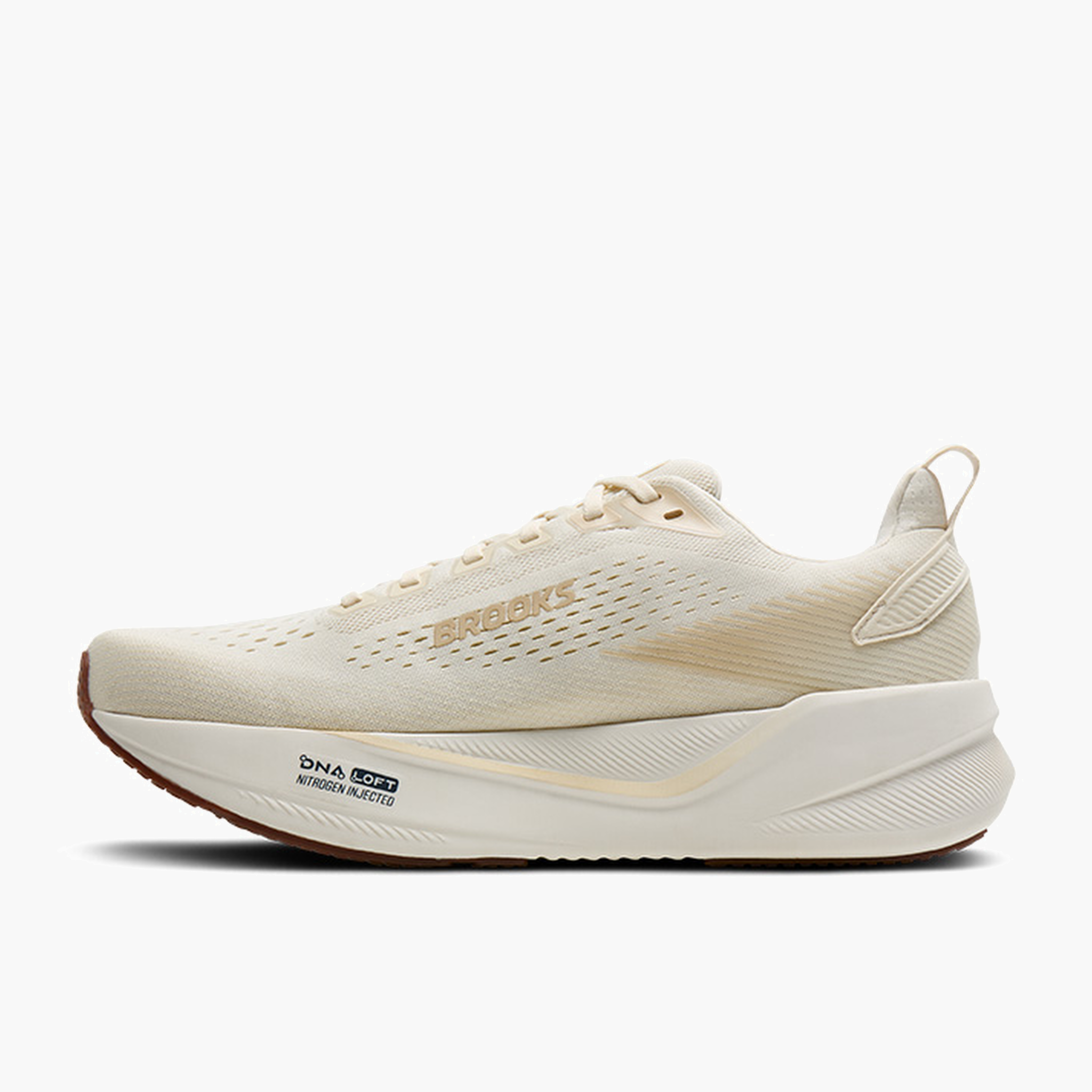 Medial angle shot of Men's Ghost Max 4 in Arctic Wolf / Navy / Coconut