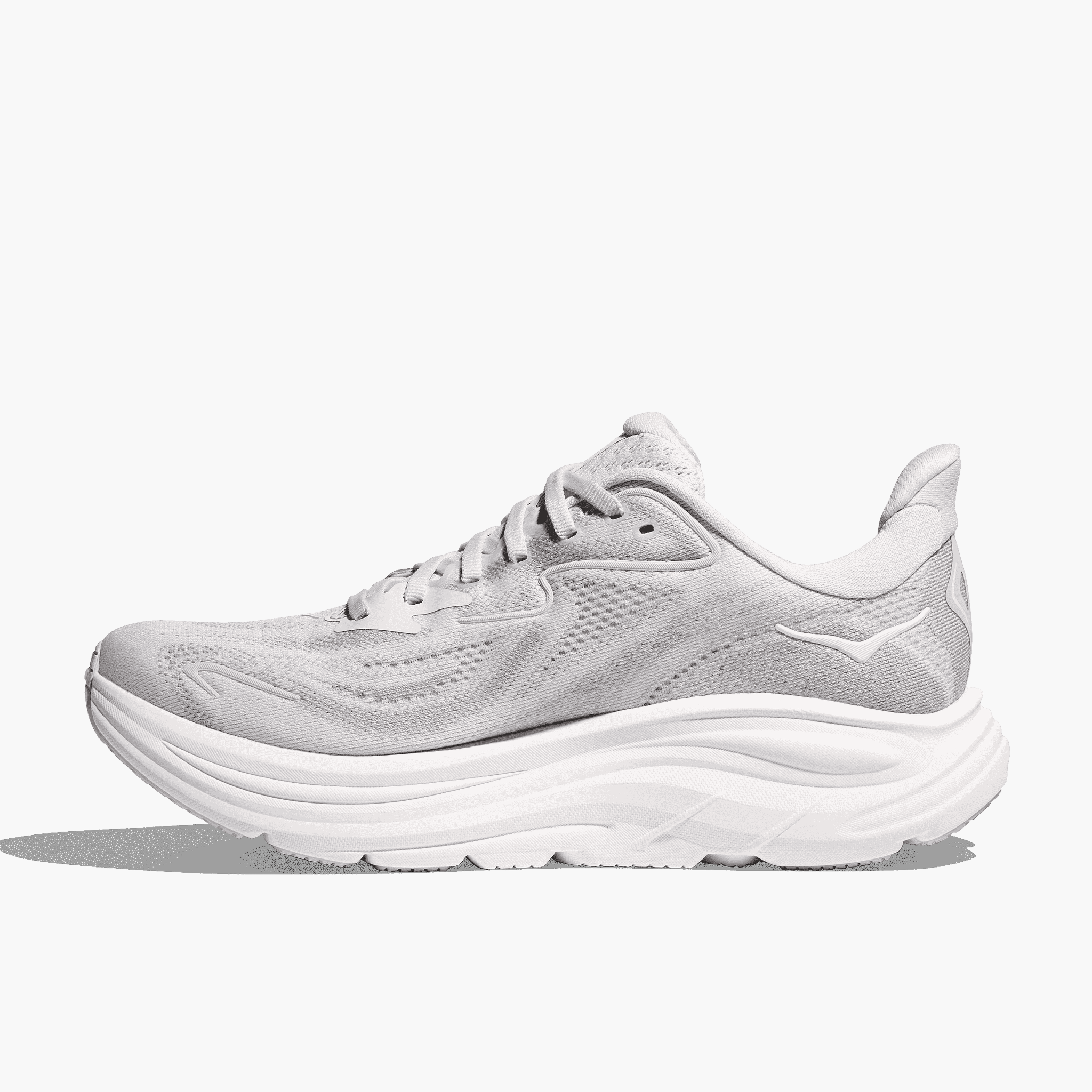 Medial angle shot of Women's Clifton 10 in Cosmic Grey / Stardust