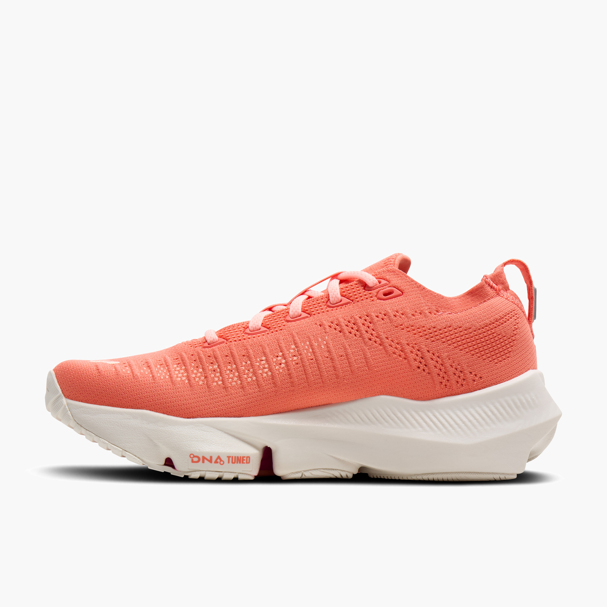 Medial angle shot of Women's Glycerin Flex in Peach Echo / Coral / Coconut