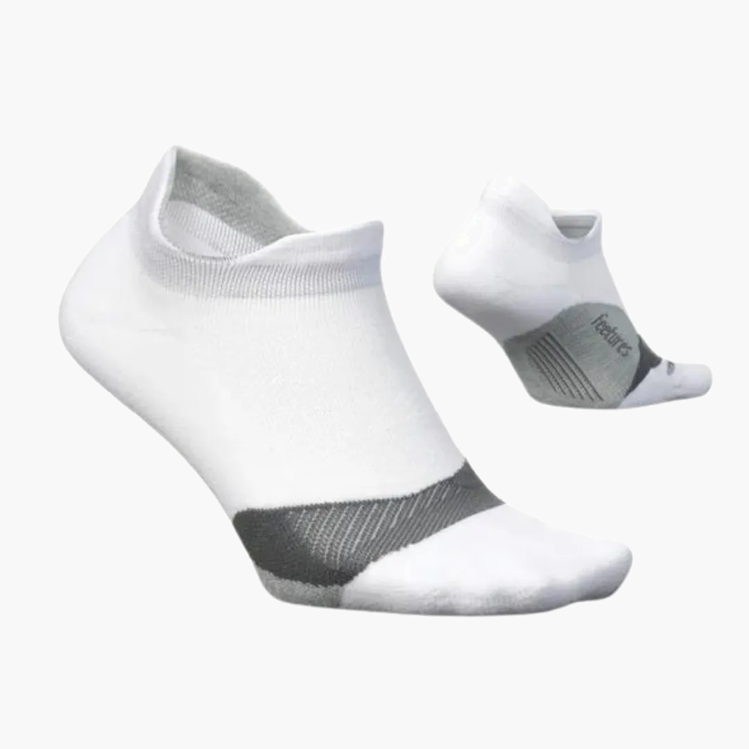 Elite Light Cushion No-Show Socks in White - 2