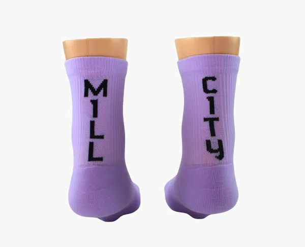 Mill City Crew Run Socks in Violet Sheer Lilac (MCR) - 2