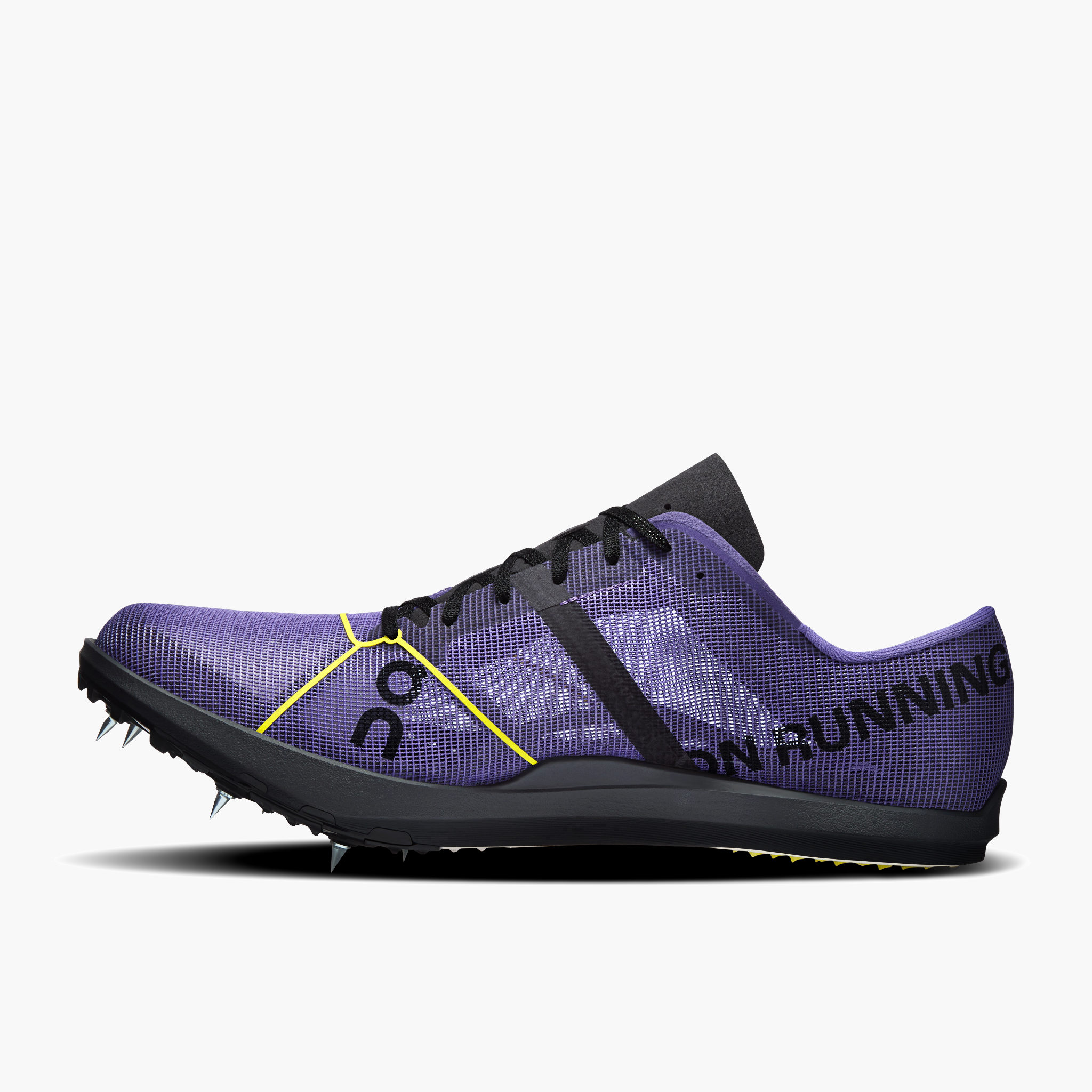 Medial angle shot of Womens Cloudspike XC in Juniper / Black