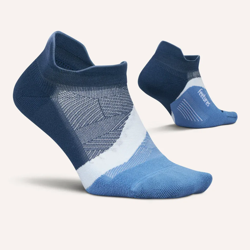 Elite Light Cushion No-Show Socks in Blue Wave - 2