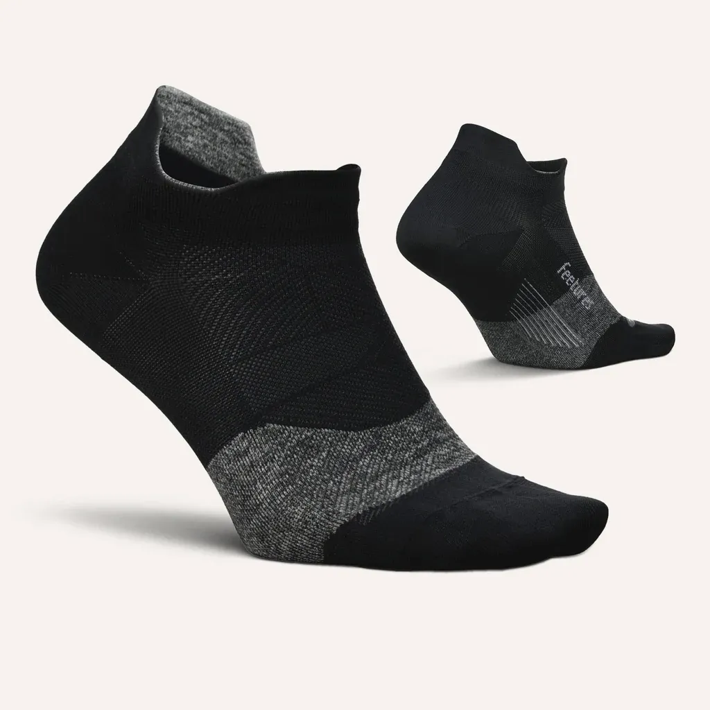 Elite Light Cushion No-Show Socks in Black - 2