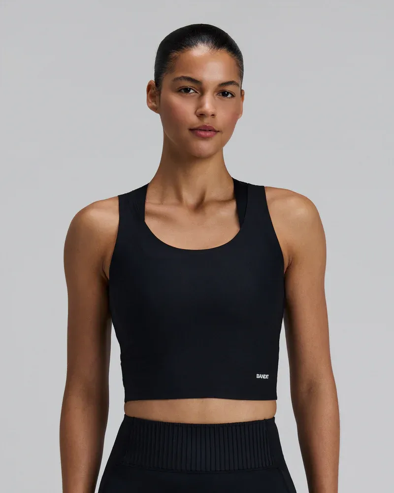 Women s Adapto Scoopneck Distance Tank - Black (2)