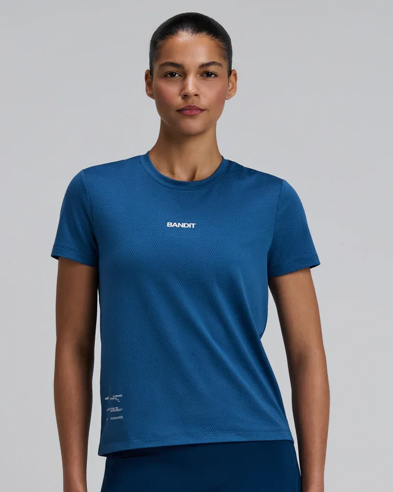 Women s Micromesh Run Tee in Aegean - 2