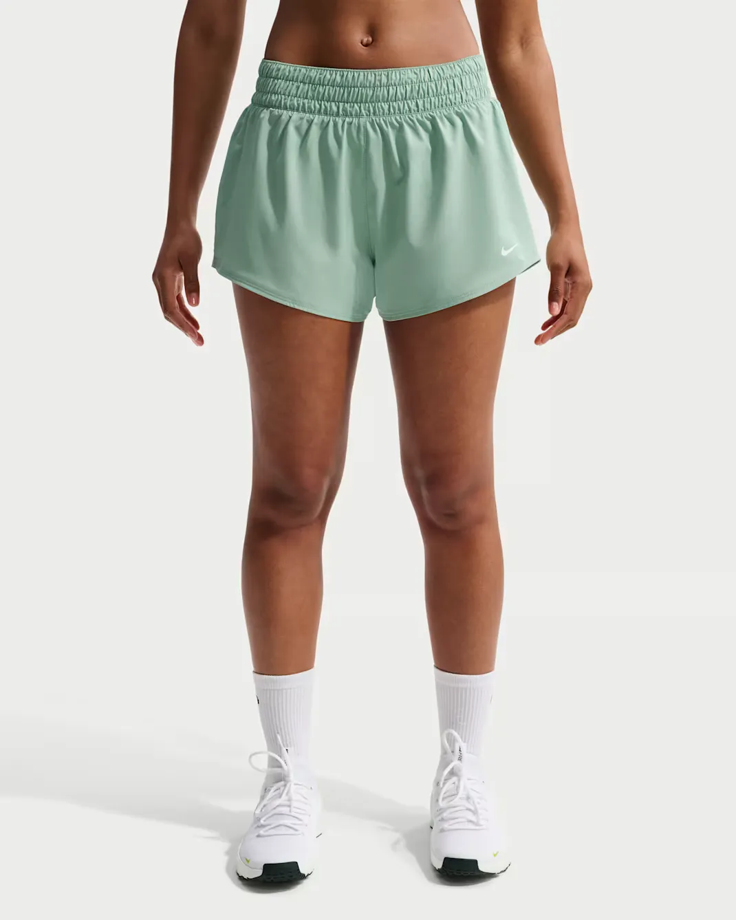 Women s One Mid Rise Shorts 3 in Steam - 2