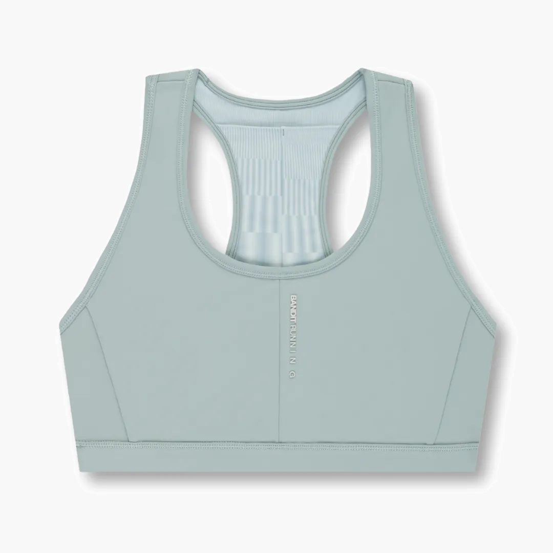 Vanisher Reverso™ Scoop Neck Run Bra in Growing Grid - Lagoon / Mist - 2