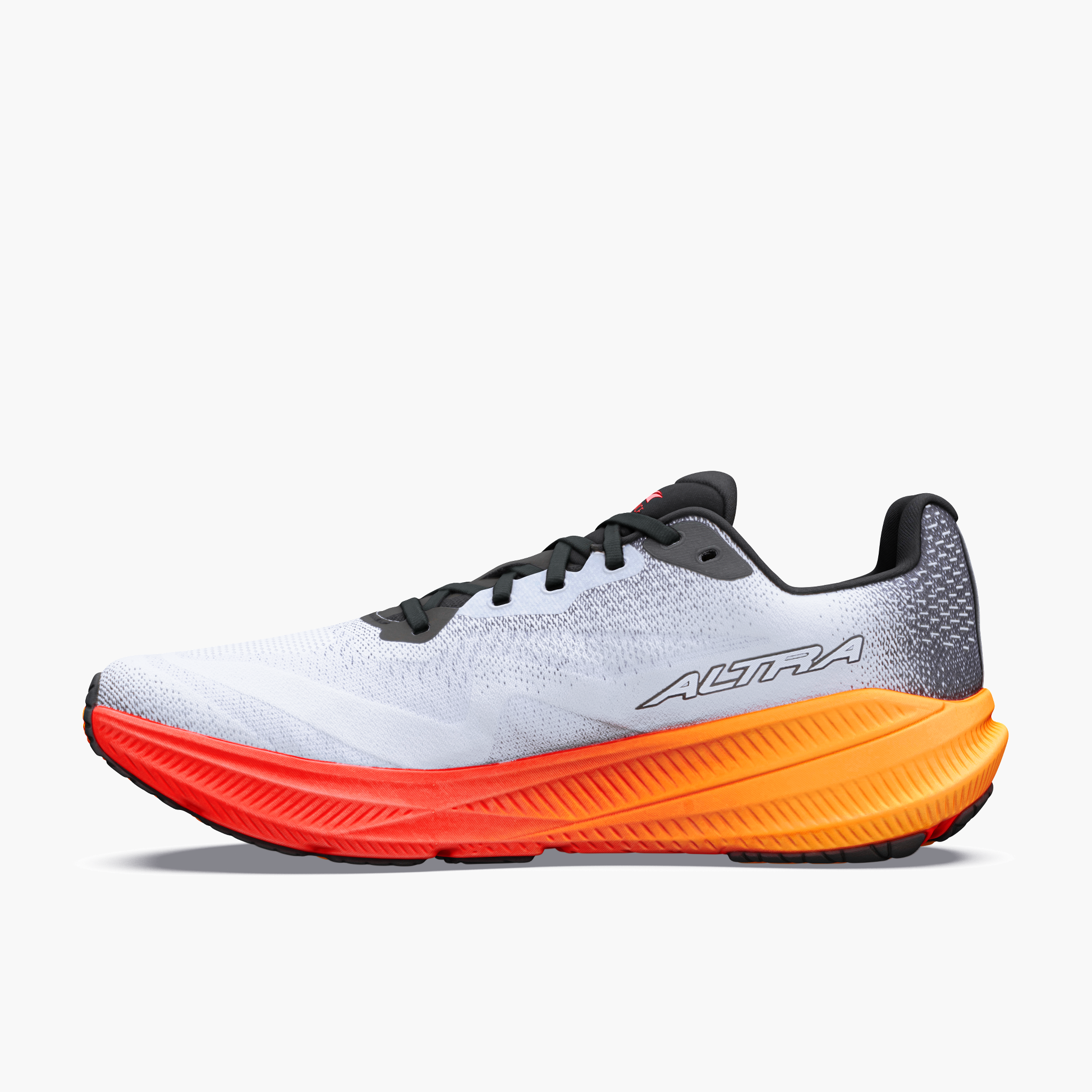 Medial angle shot of Men's Experience Flow 3 in White / Black / Orange Pop