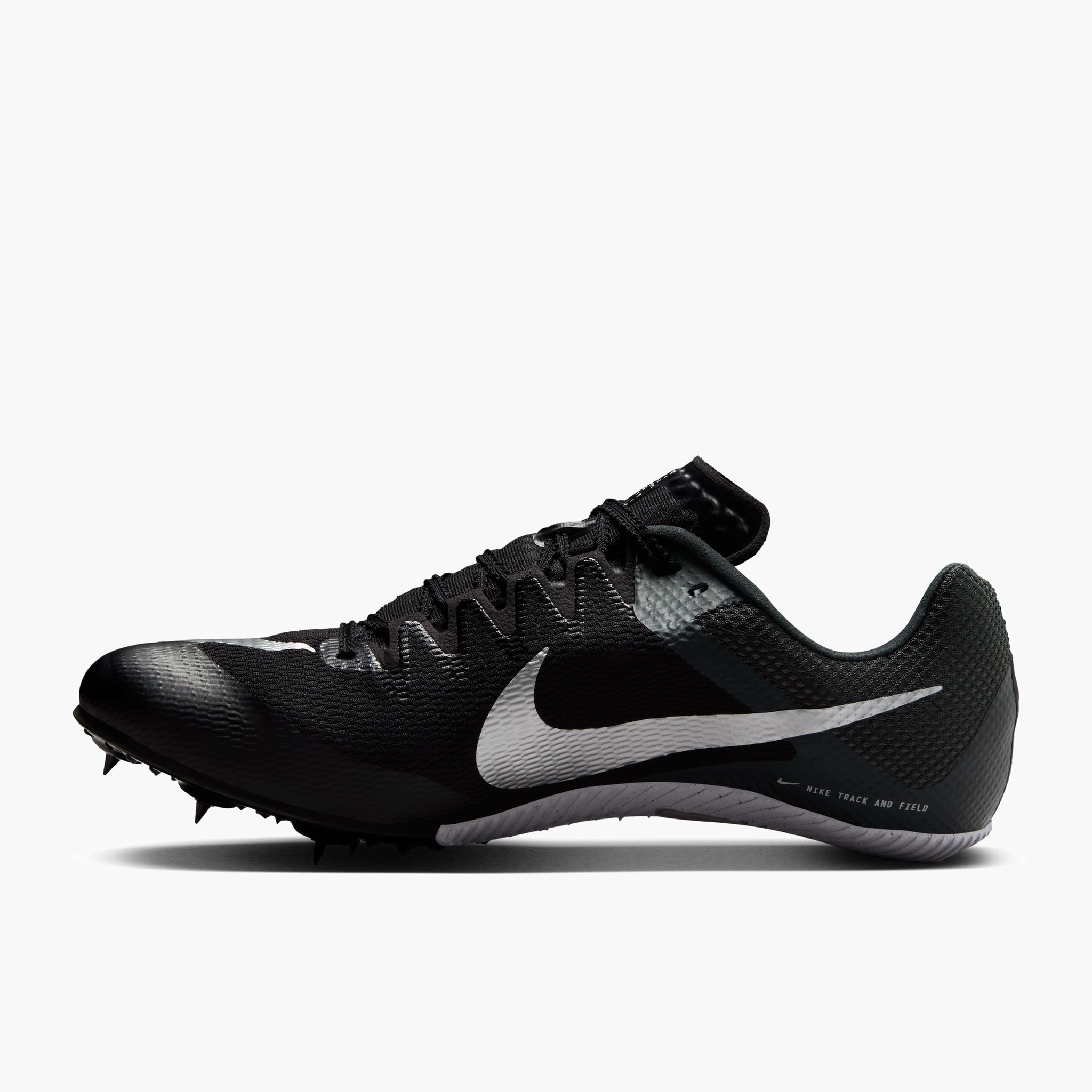 Medial angle shot of All Gender Rival Sprint in Black / Metallic Silver-black