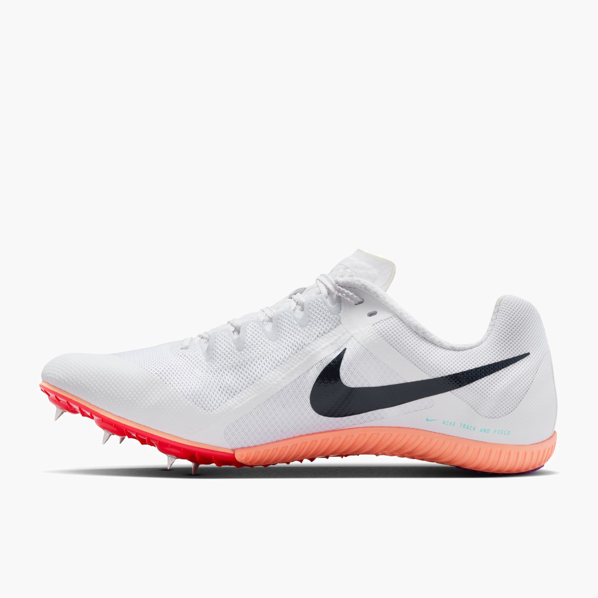 Medial angle shot of All Gender Rival Multi in White / Obsidian-bright Crimson