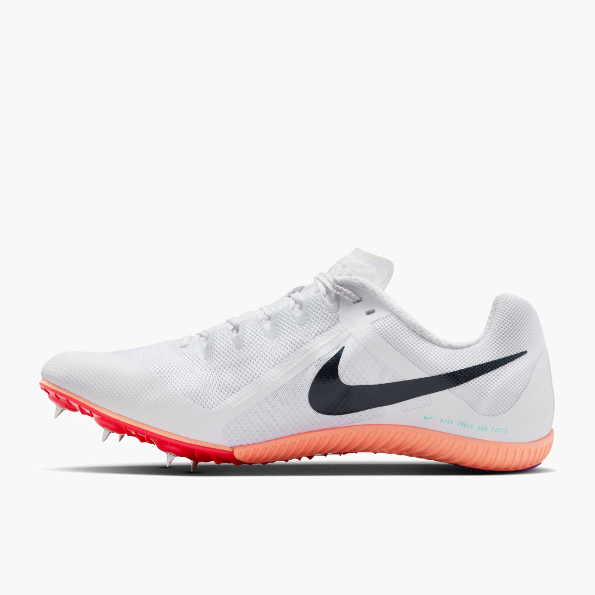 Medial angle shot of All Gender Rival Multi in White / Obsidian-bright Crimson