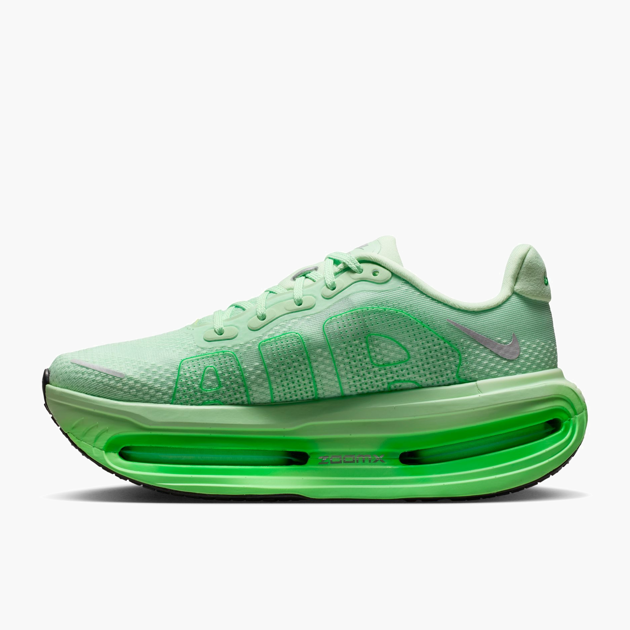 Medial angle shot of Women's Vomero Premium in Cucumber Calm / Metallic Silver