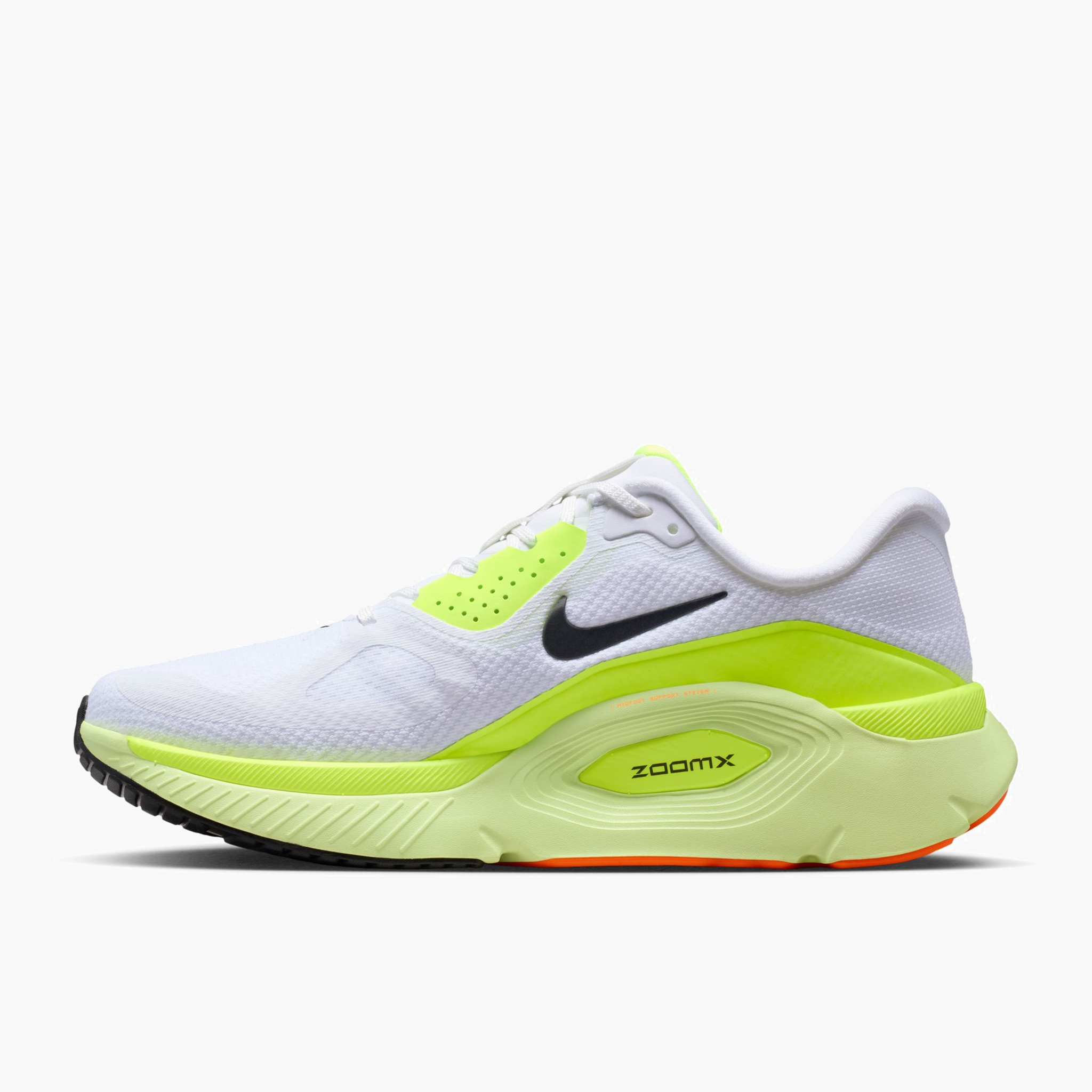 Medial angle shot of Men's Structure Plus in White / Black-Pure Platinum-Volt