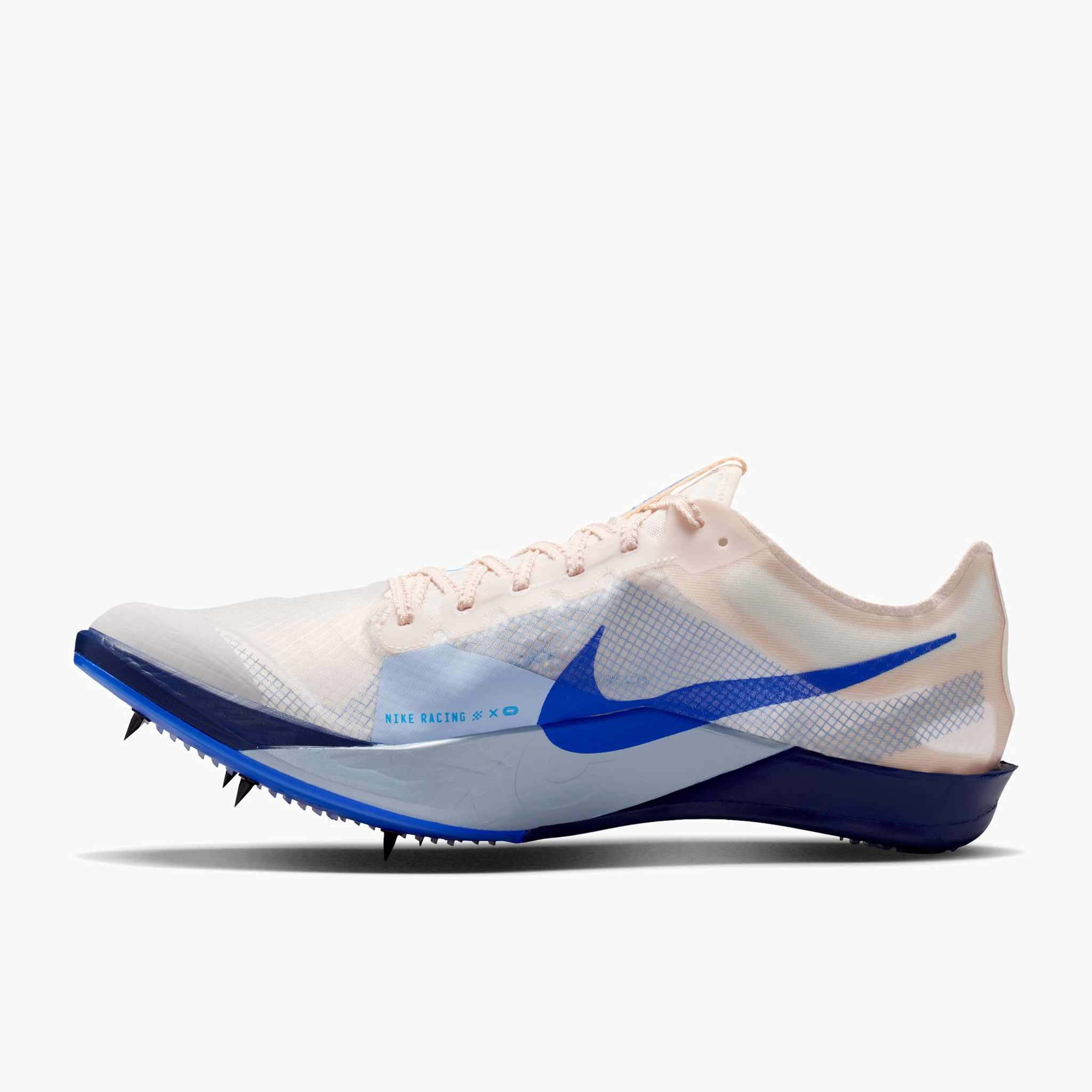 Medial angle shot of All Gender Dragonfly XC 2 in Chalk / Racer Blue-blue Void