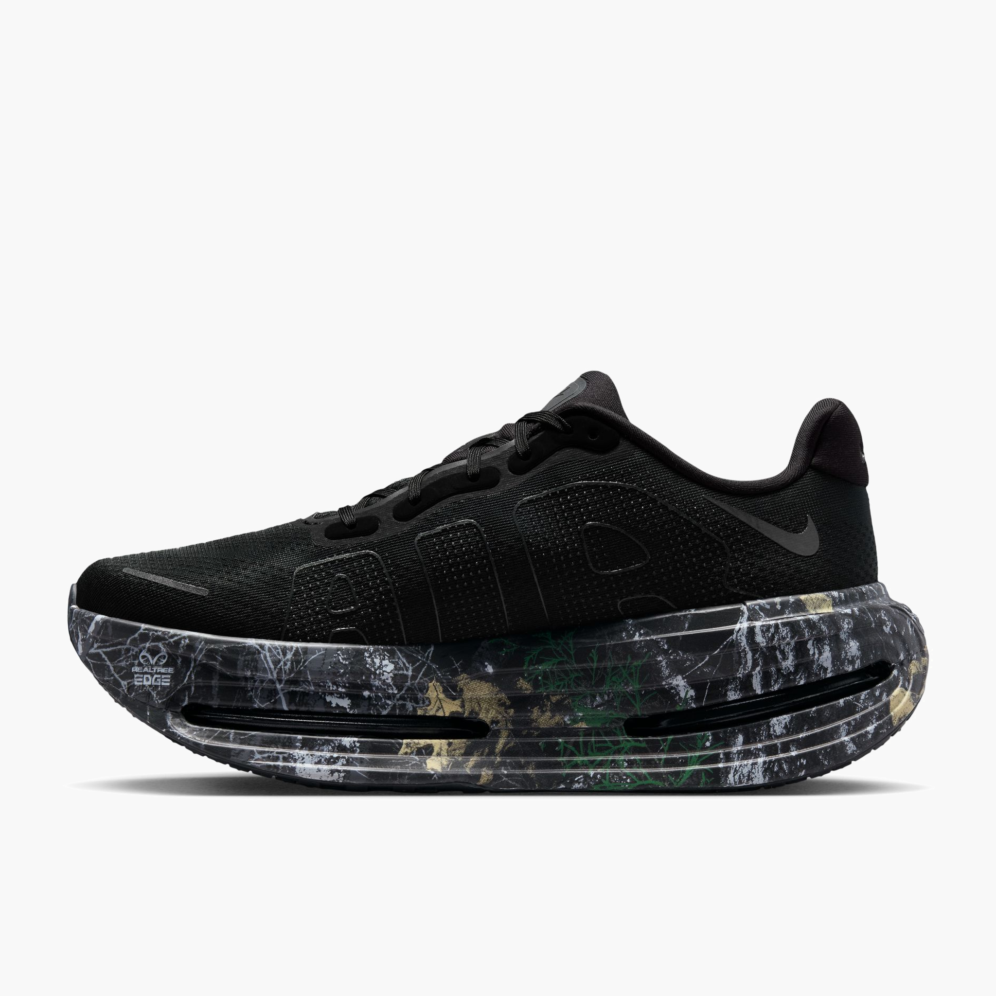 Medial angle shot of Men's Vomero Premium in Black / Mtlc Dark Grey-Dk Smoke Grey