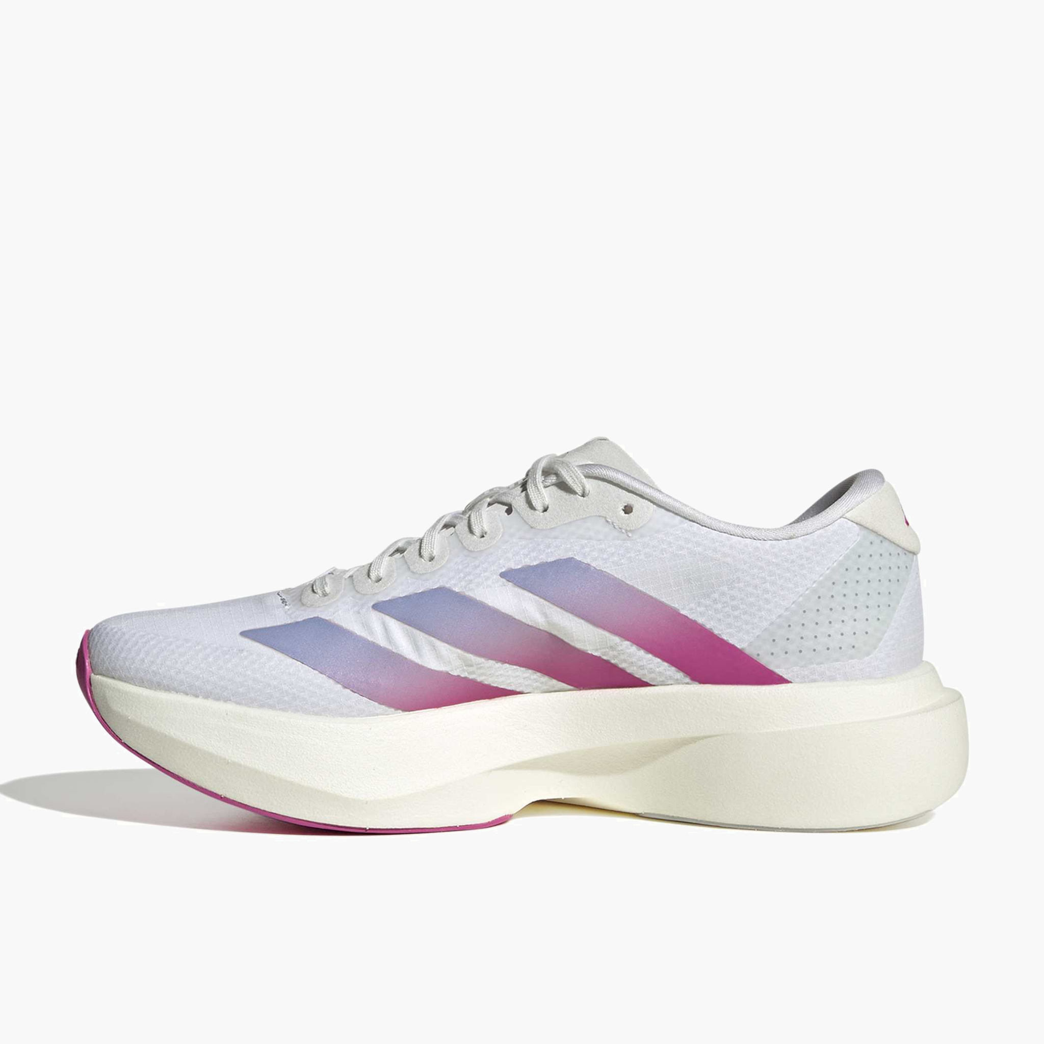 Medial angle shot of Women's Evo SL Woven in Ftwr White / Lucid Fuchsia / Violet Tone