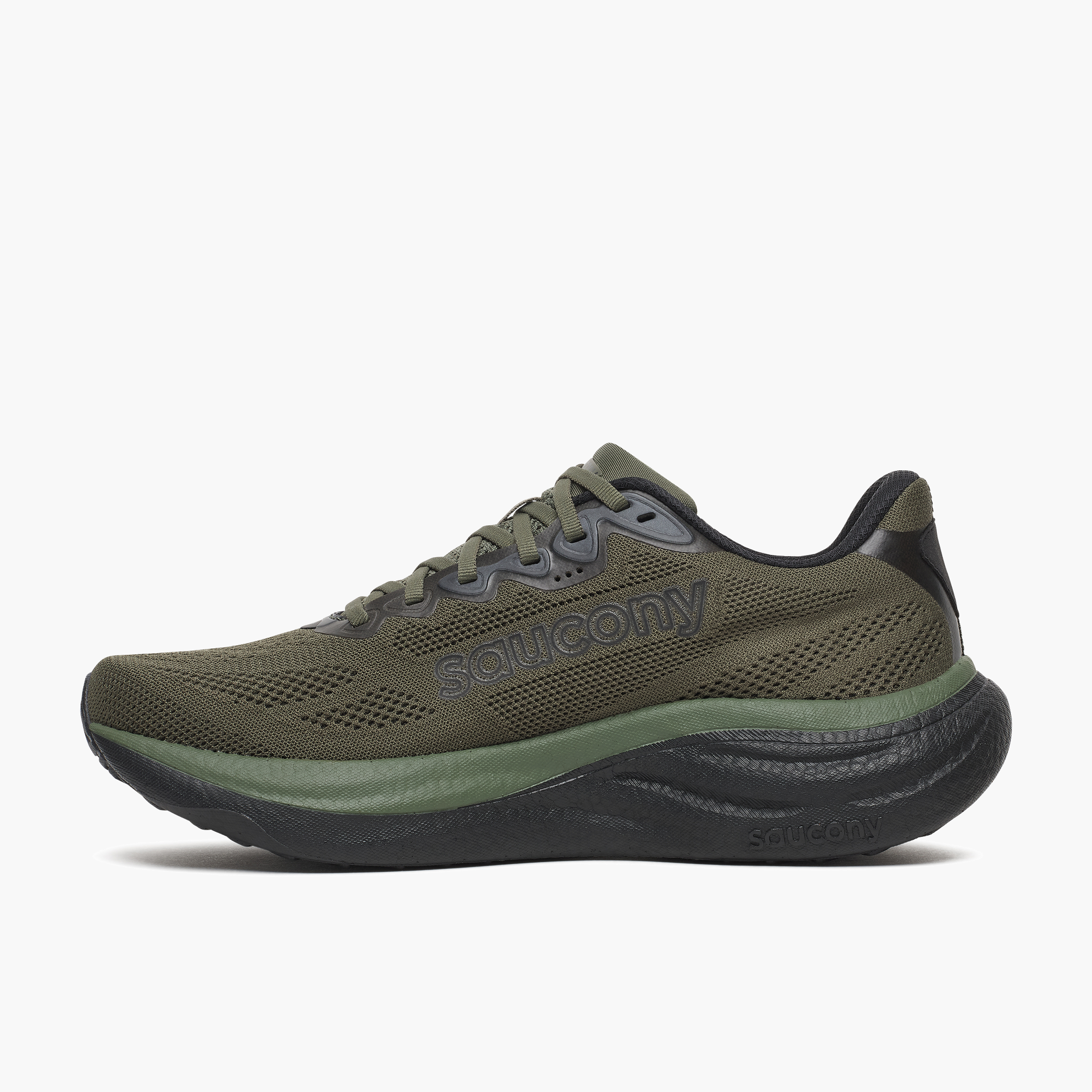 Medial angle shot of Men's Ride 19 in Fatigue / Blac