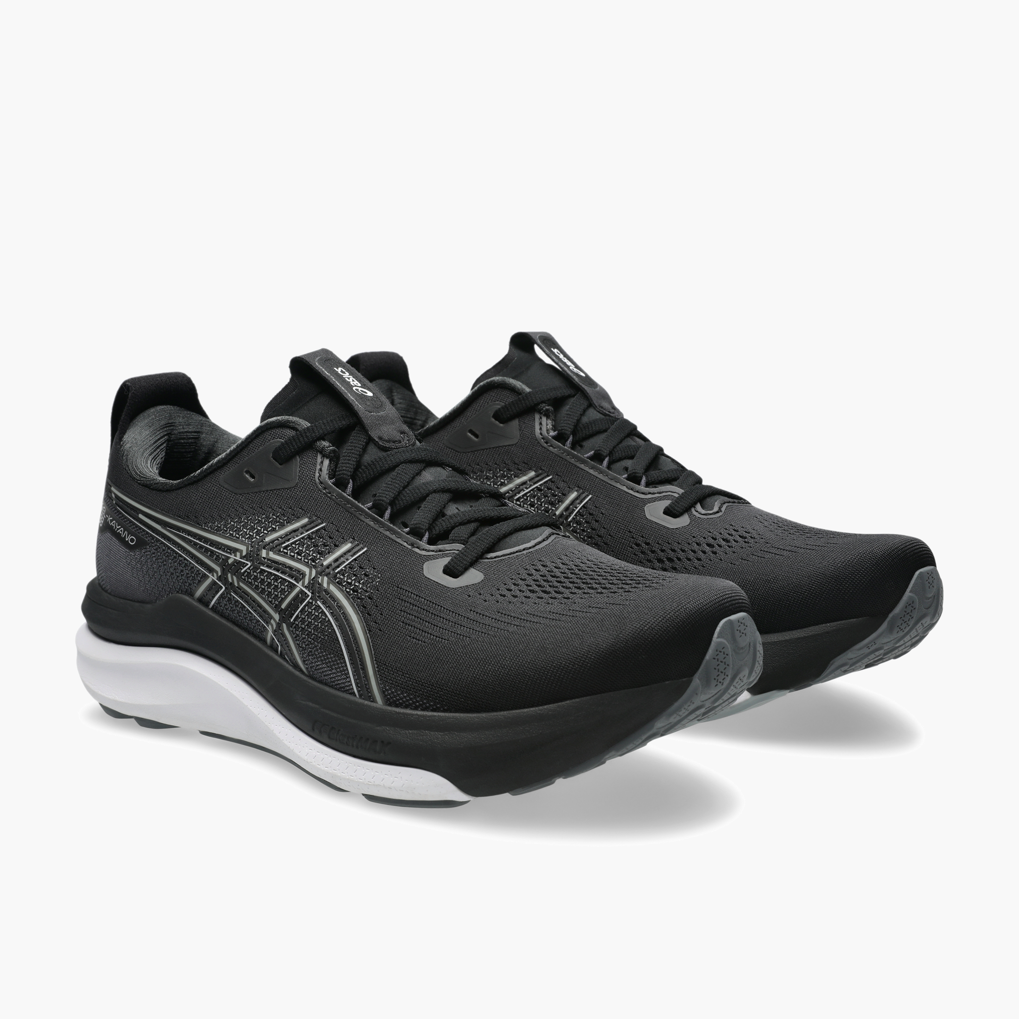 3/4 angle shot of Men's Gel-Kayano 33 in Black / White