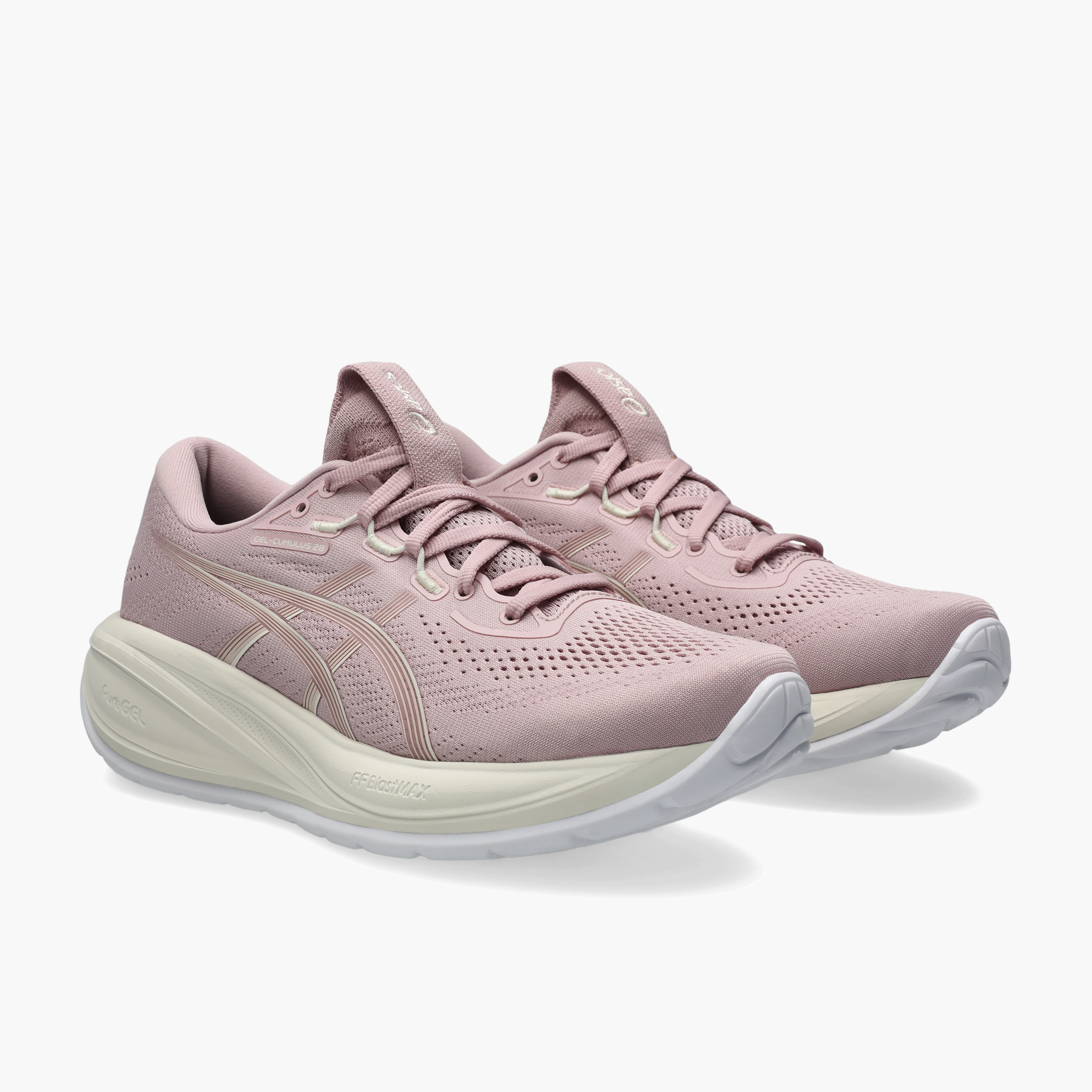 3/4 angle shot of Women's Gel-Cumulus 28 in Morganite / Pearl Pink