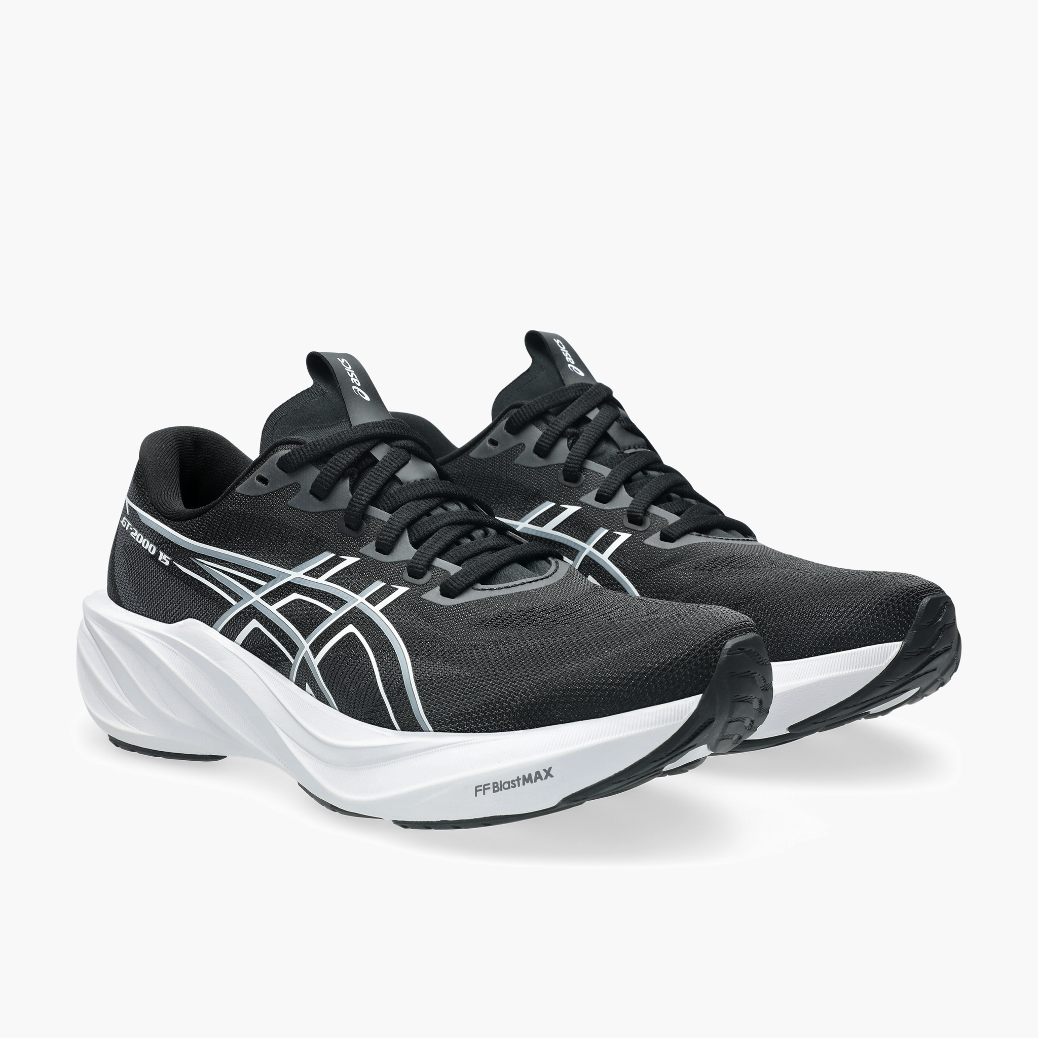 3/4 angle shot of Women's GT-2000 15 in Black / White